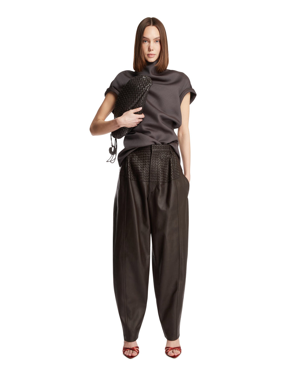 Brown Leather Pants Bottega veneta оригінал – Купити в Україні – детальний вид