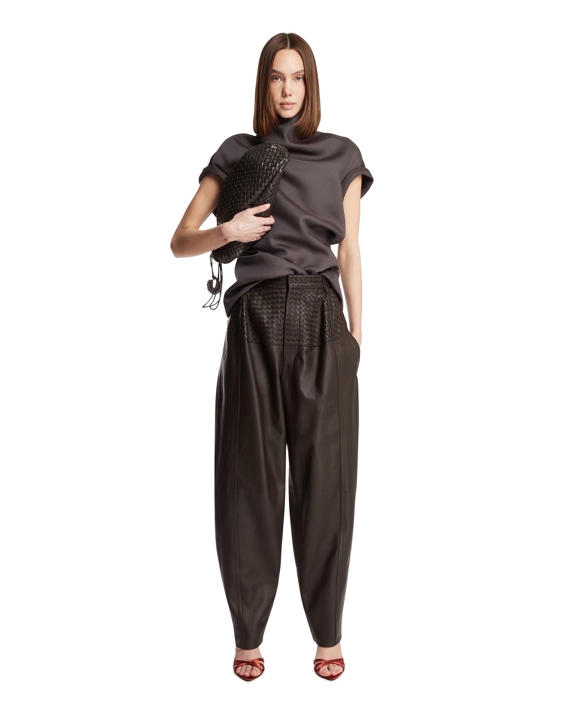 Brown Leather Pants Bottega veneta оригінал – Купити в Україні – детальний вид