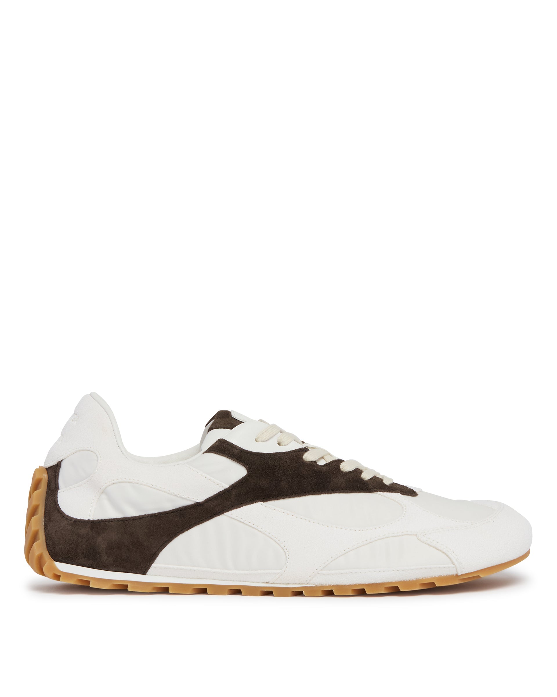 Оригінальна White And Brown Orbit Flash Sneakers Bottega veneta – боковий вид