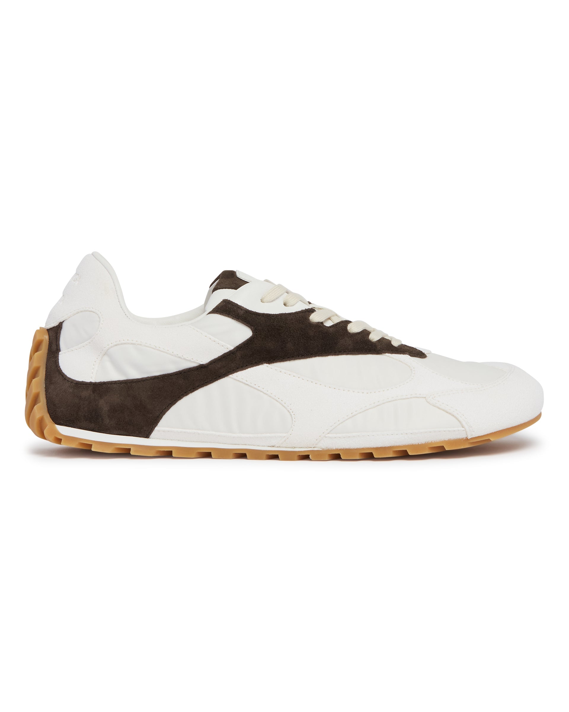 Оригінальна White And Brown Orbit Flash Sneakers Bottega veneta – вид ззаду