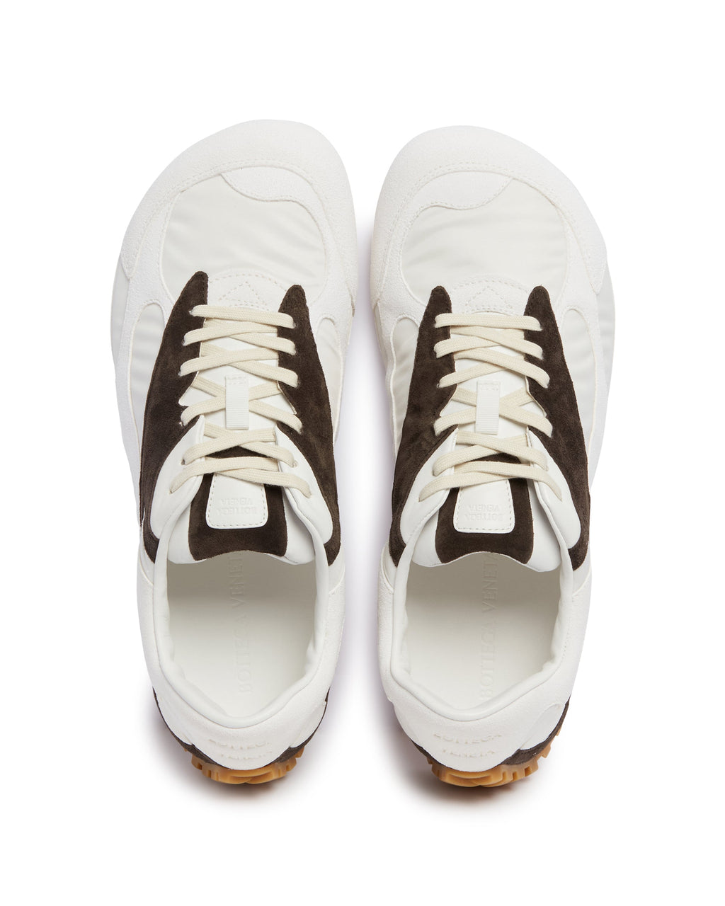 Оригінальна White And Brown Orbit Flash Sneakers Bottega veneta – детальний вид