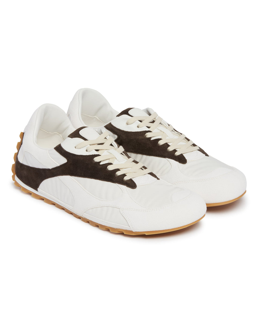 Оригінальна White And Brown Orbit Flash Sneakers Bottega veneta – збільшений вид