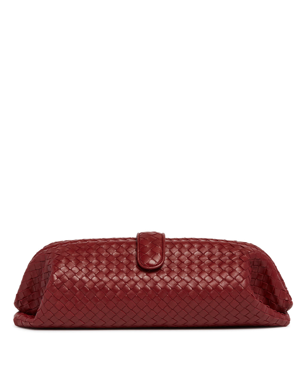 Burgundy Lauren 1979 Clutch Bottega veneta оригінал – Купити в Україні – боковий вид