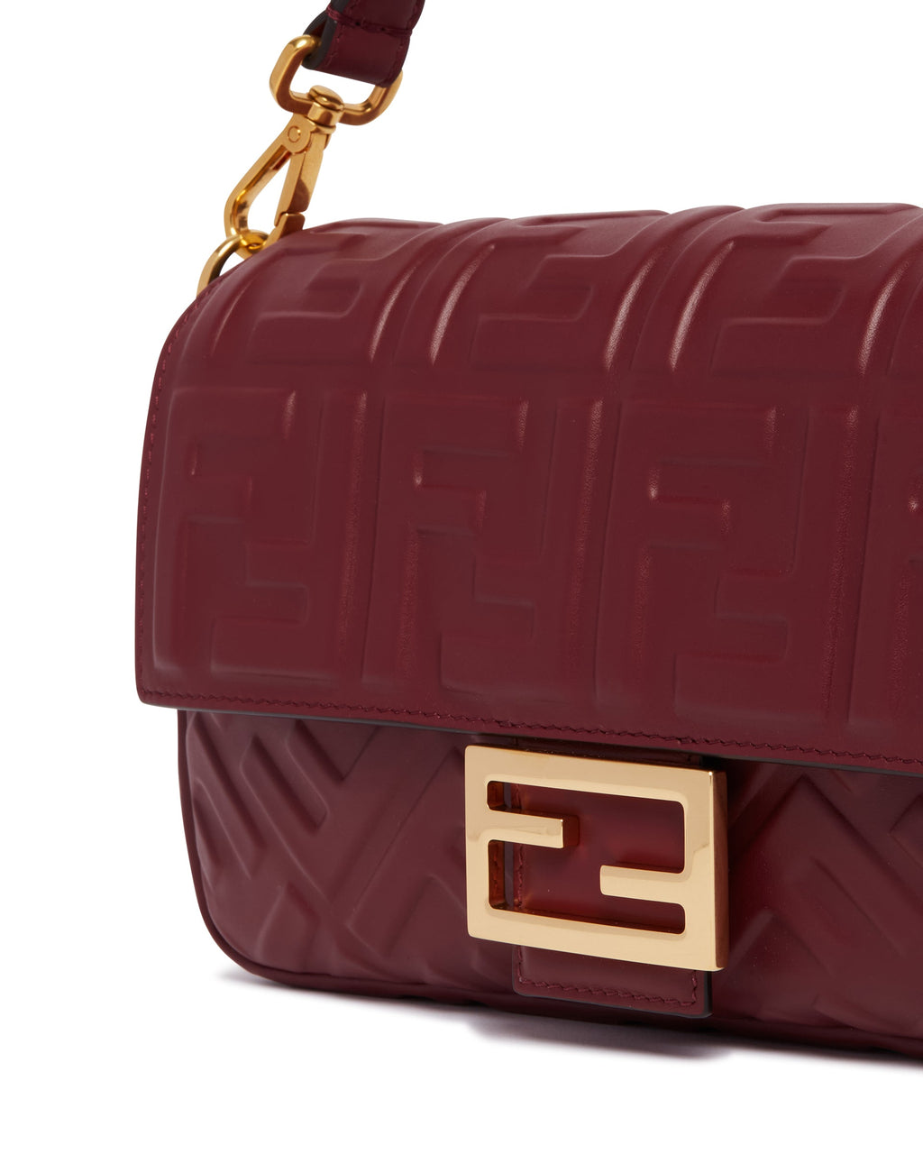 Burgundy Leather Baguette Bag Fendi оригінал – Купити в Україні – збільшений вид