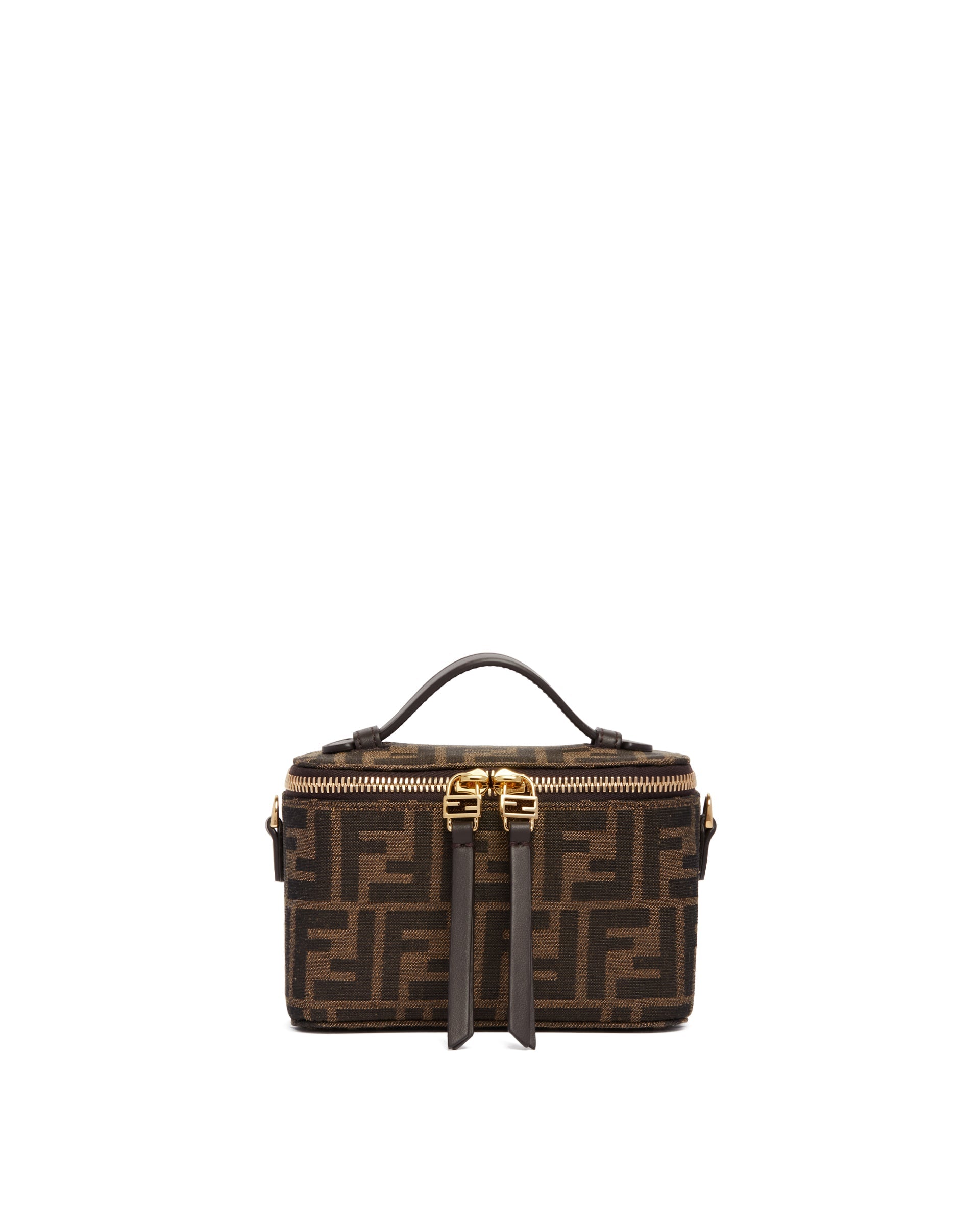 Оригінальна Brown Mini Ff Jacquard Vanity Bag Fendi – боковий вид
