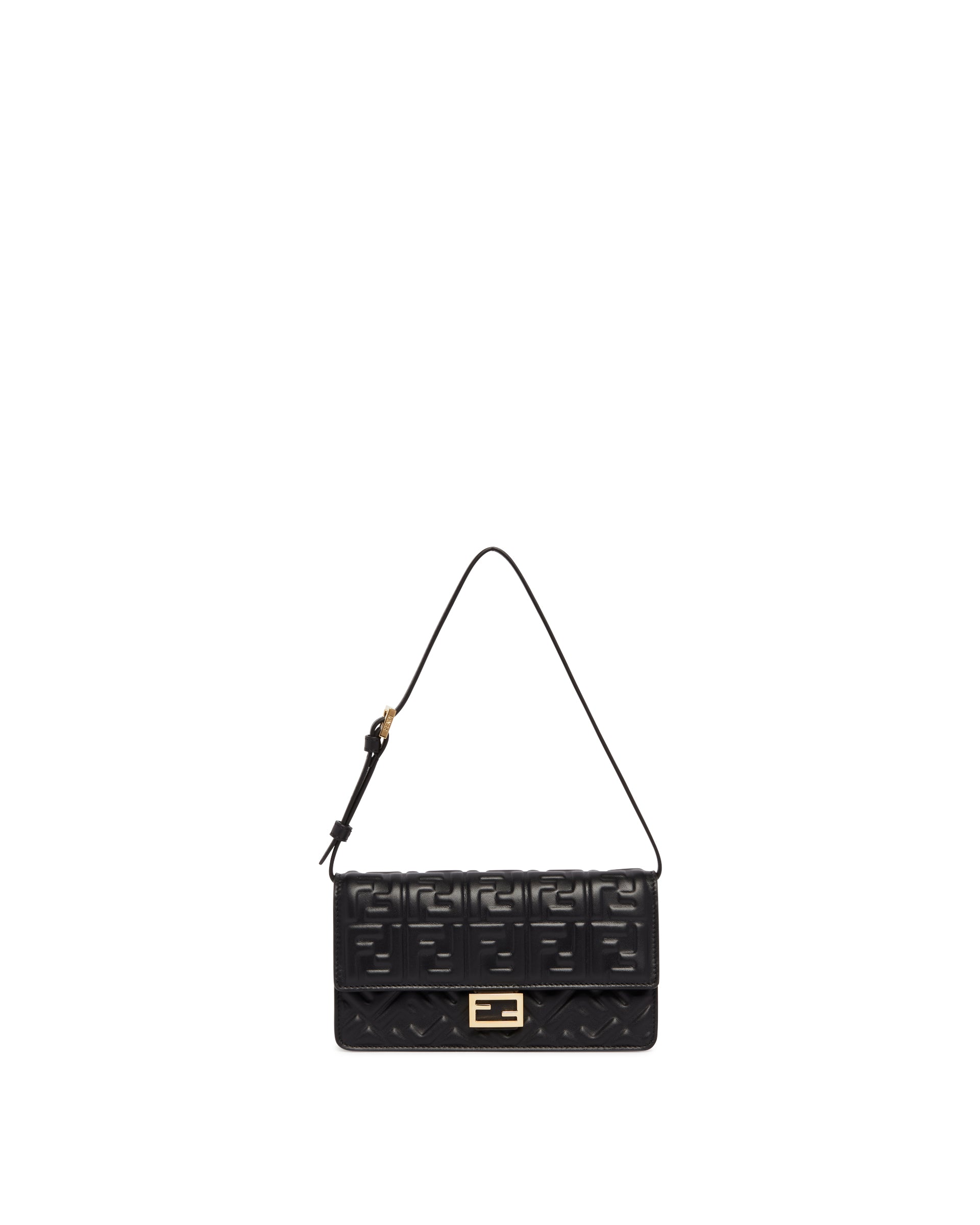 Black Wallet On Chain Baguette Bag Fendi – Гарантія оригінальності – боковий вид