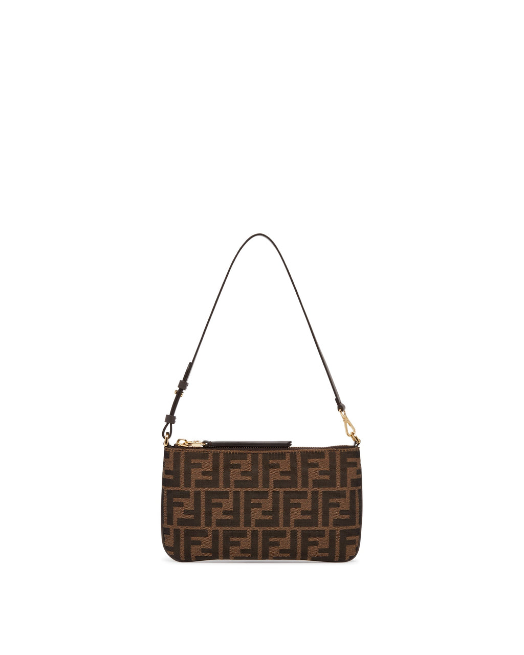Оригінальна Brown Flat Pouch Baguette Bag Fendi – боковий вид