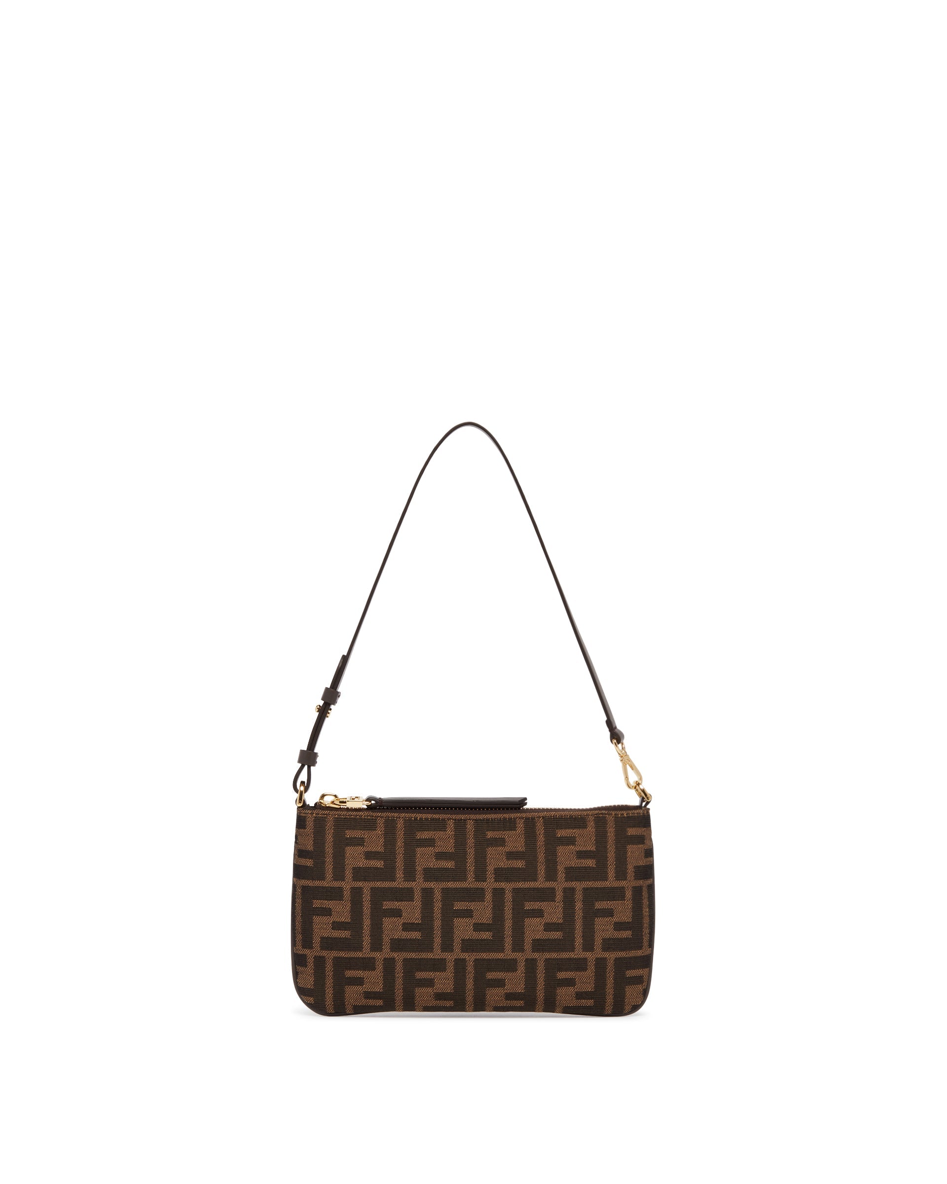 Оригінальна Brown Flat Pouch Baguette Bag Fendi – боковий вид