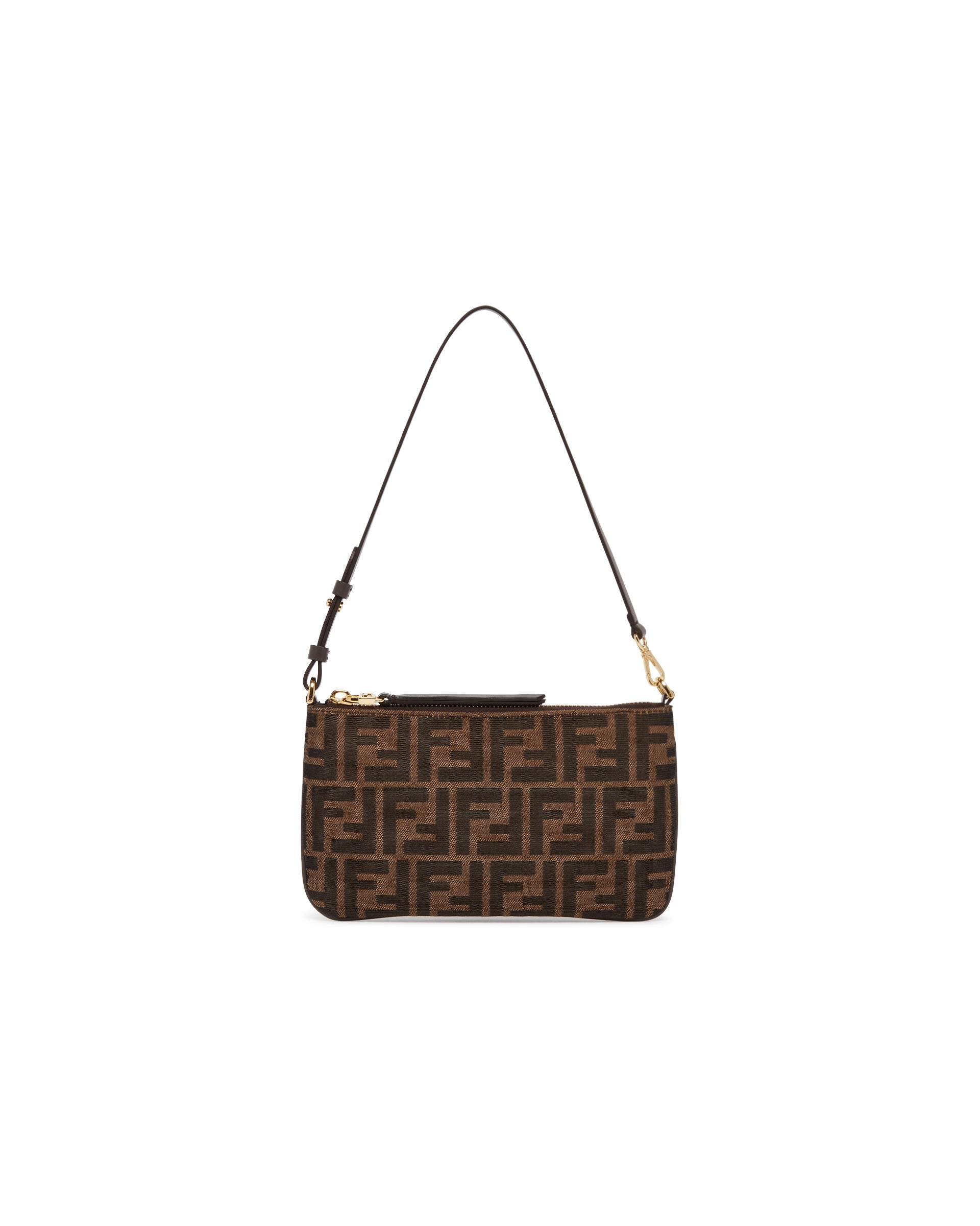 Оригінальна Brown Flat Pouch Baguette Bag Fendi – вид ззаду