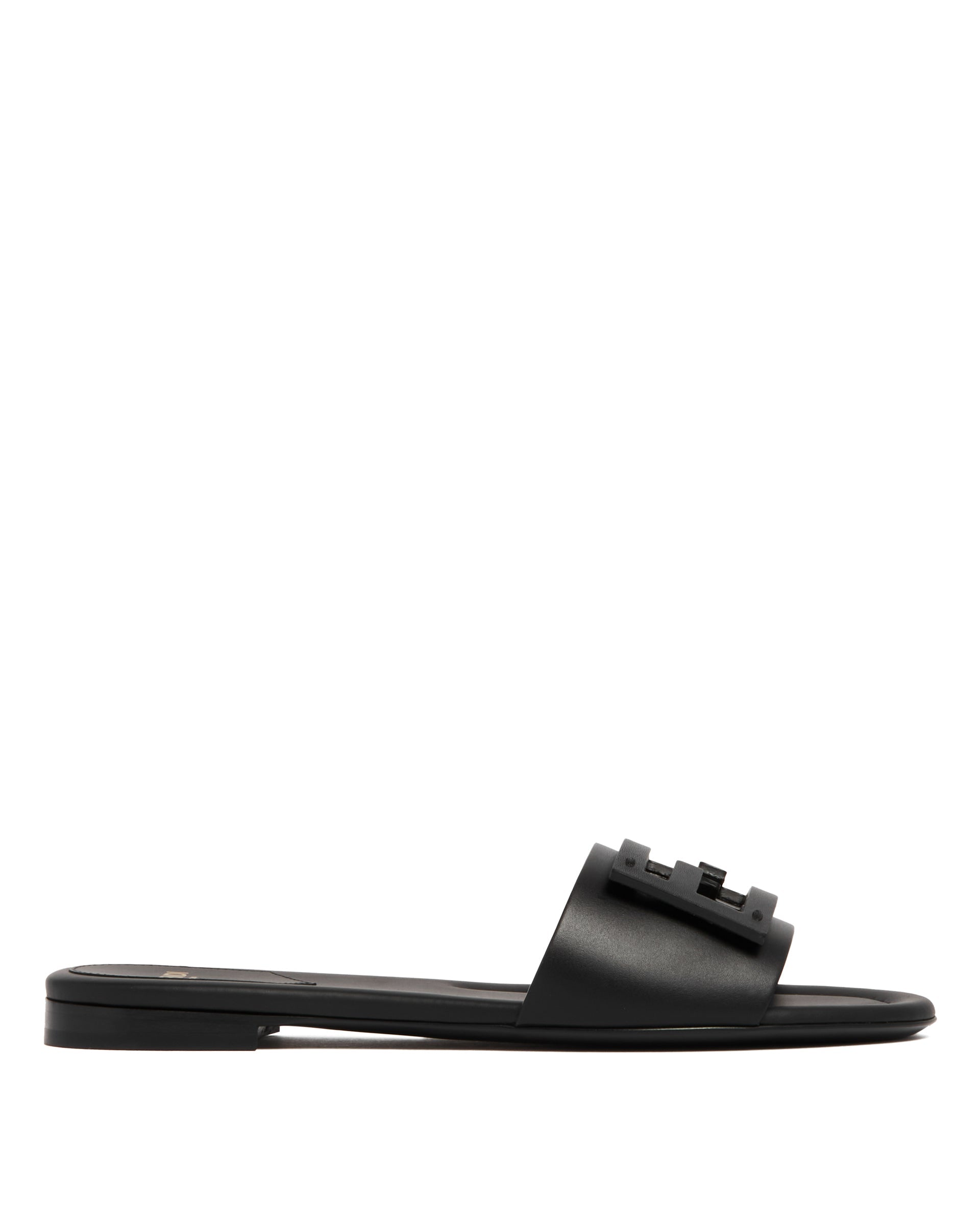 Black Baguette Leather Flats Fendi оригінал – Купити в Україні – боковий вид