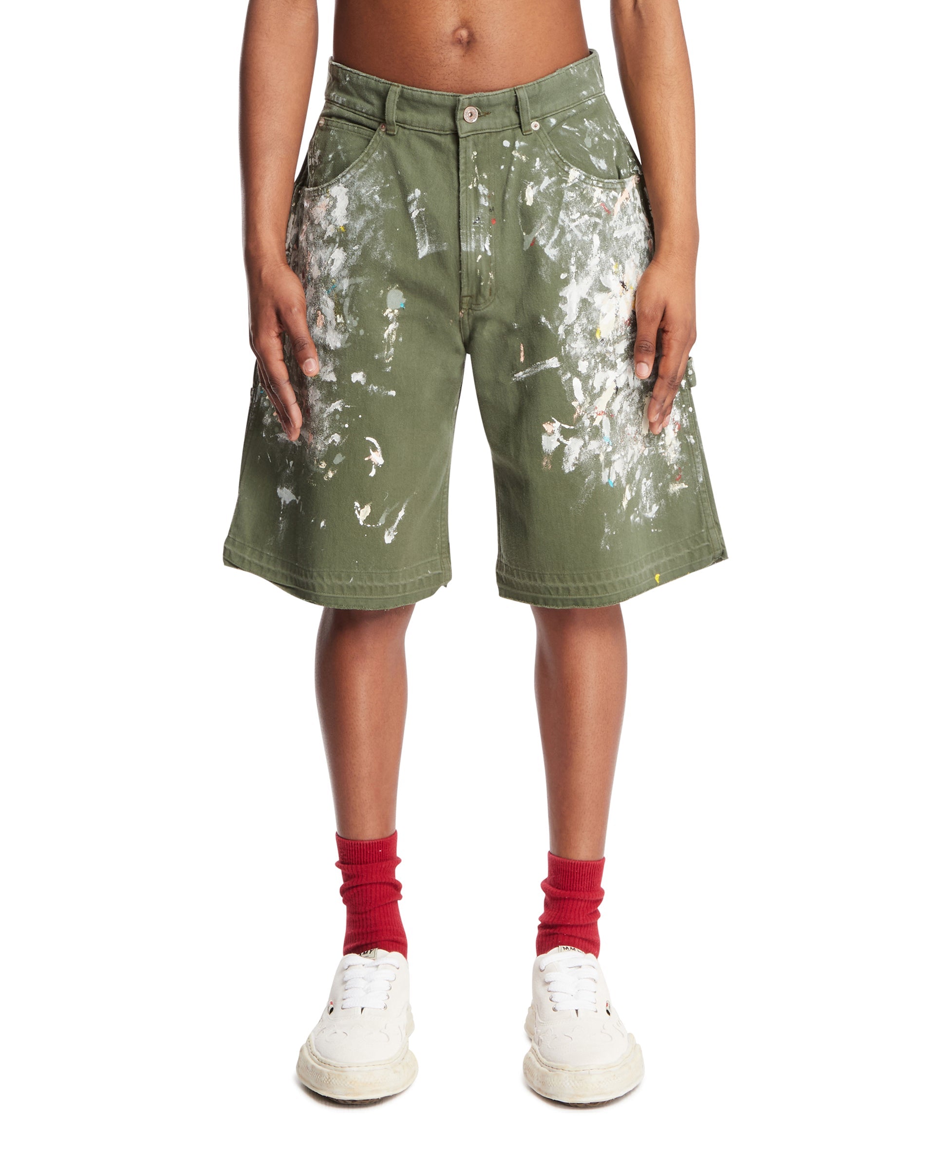 Green Patent-Effect Shorts Gallery department – Гарантія оригінальності – боковий вид