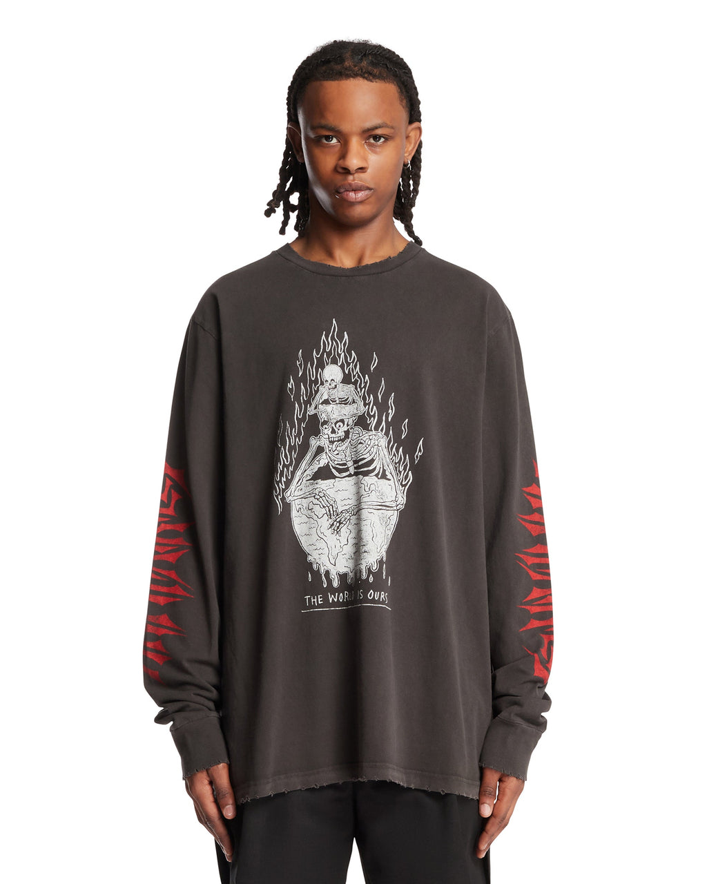 Black The World Is Ours T-Shirt Gallery department – Гарантія оригінальності – боковий вид