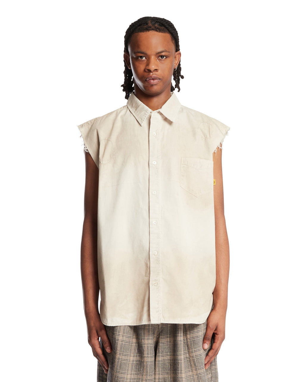 Beige Sleeveless Shirt Gallery department оригінал – Купити в Україні – боковий вид
