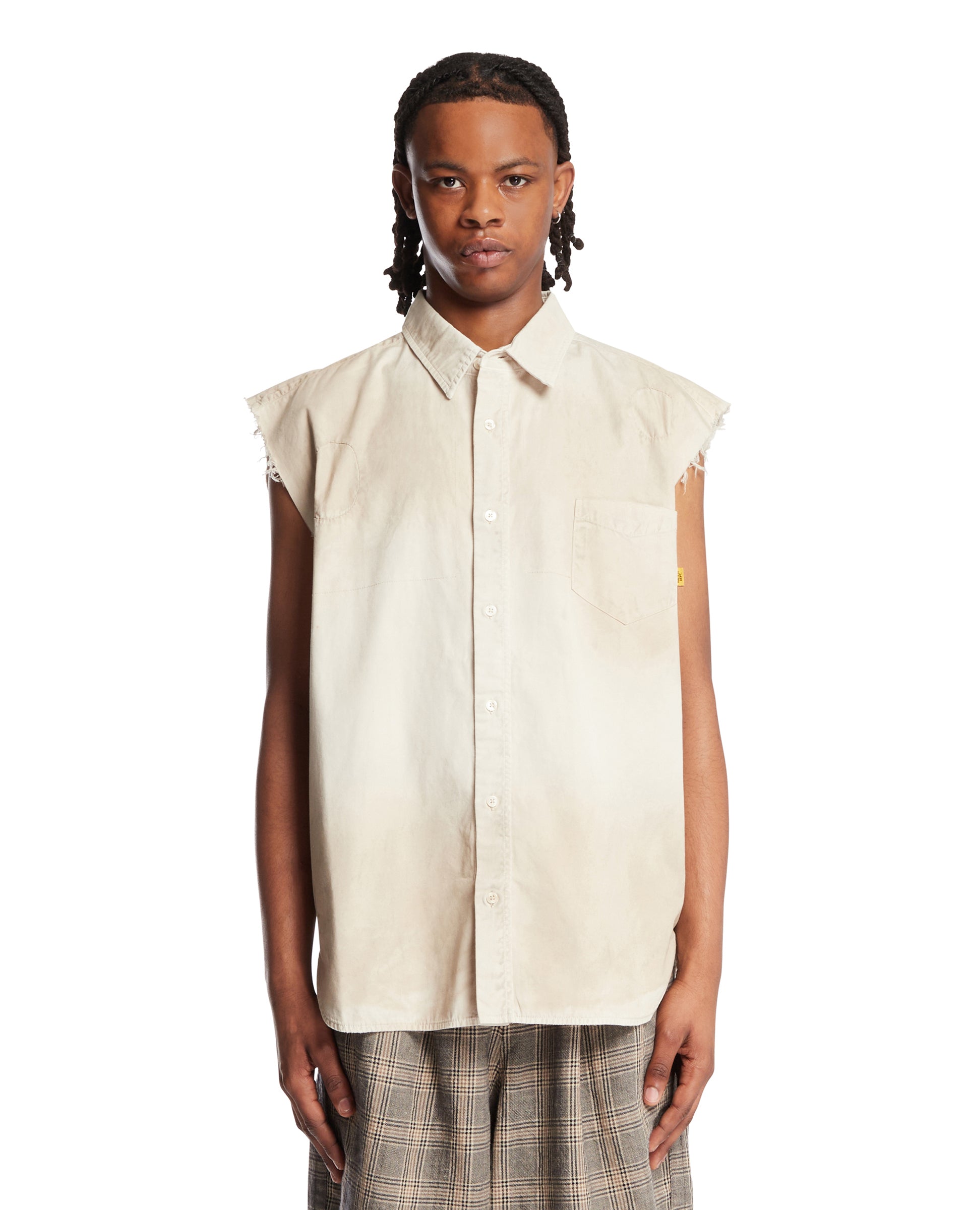 Beige Sleeveless Shirt Gallery department оригінал – Купити в Україні – боковий вид