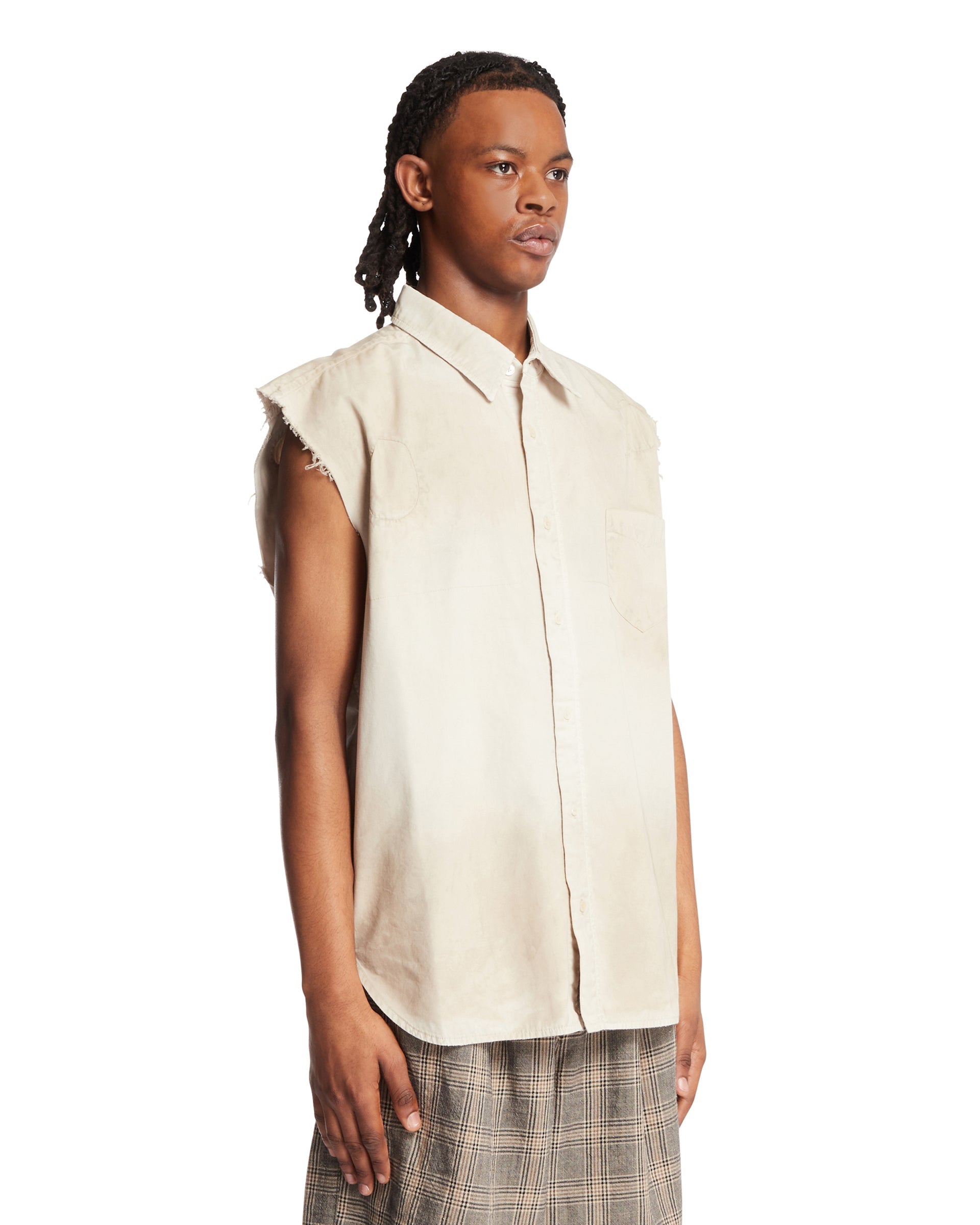 Beige Sleeveless Shirt Gallery department оригінал – Купити в Україні – вид ззаду