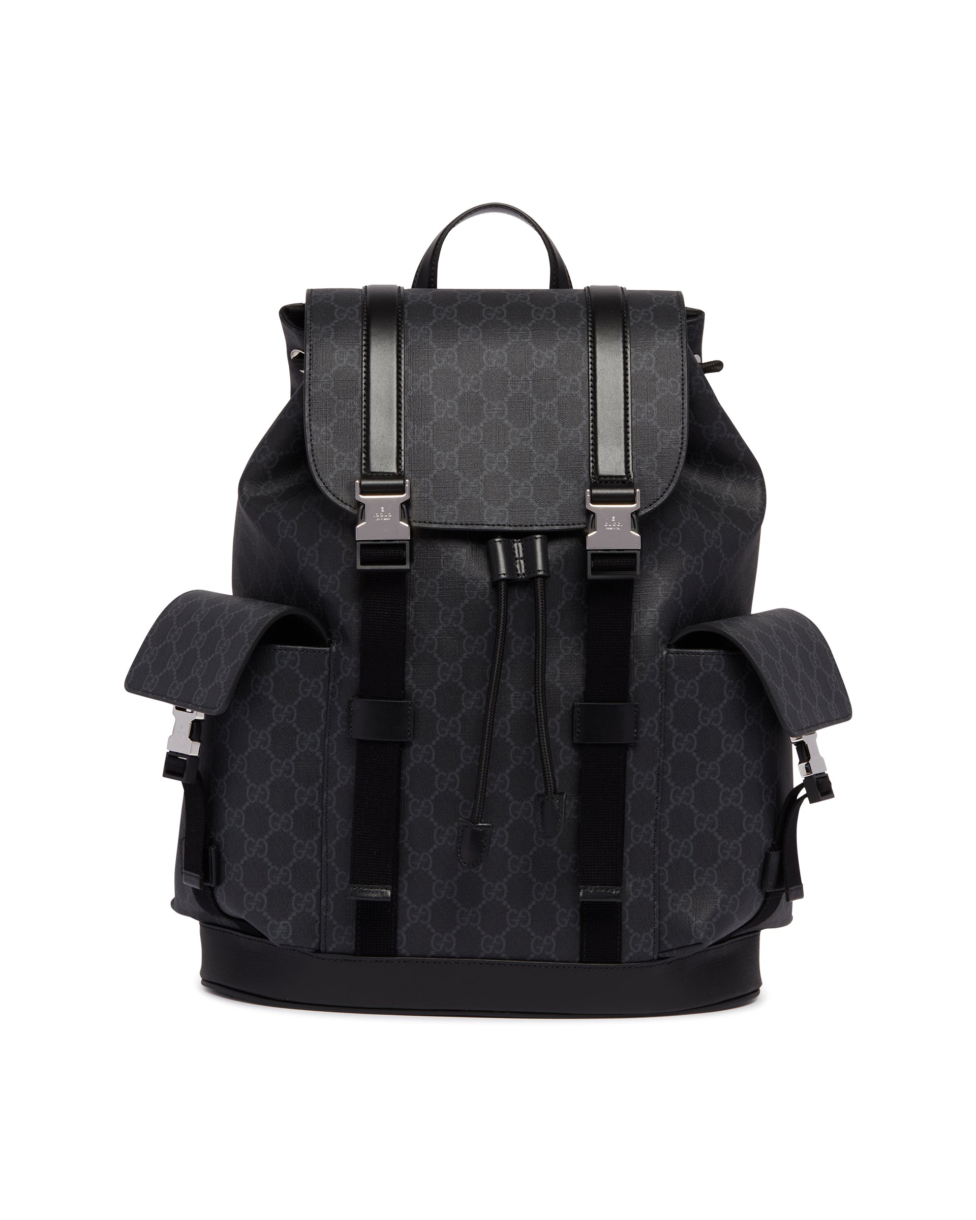 Оригінальна Black Large Gg Backpack Gucci – вид ззаду