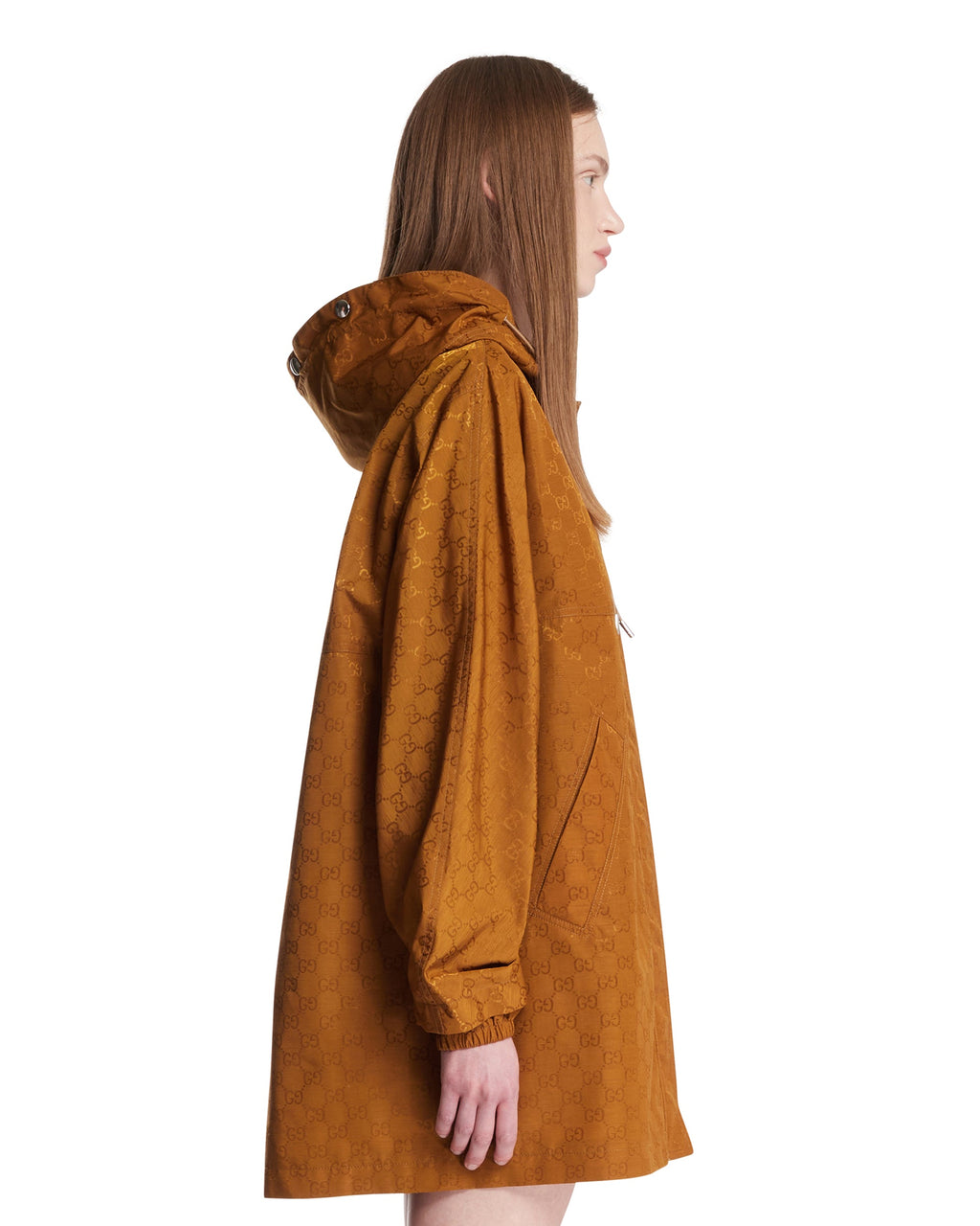 Beige Gg Fabric Hooded Jacket Gucci – Гарантія оригінальності – збільшений вид