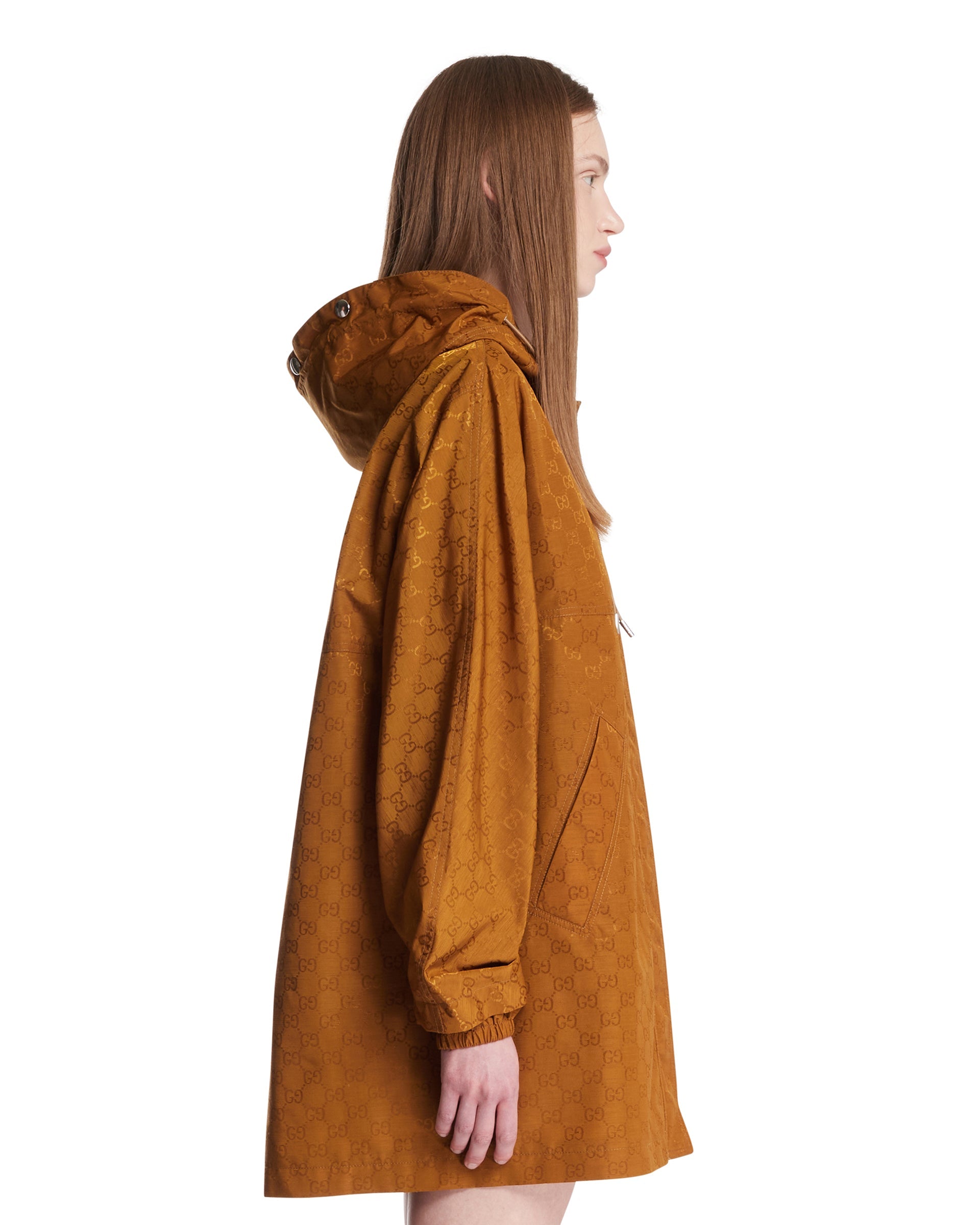 Beige Gg Fabric Hooded Jacket Gucci – Гарантія оригінальності – збільшений вид
