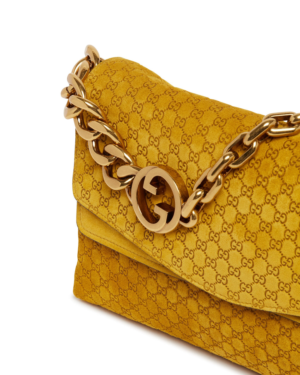 Оригінальна Yellow Medium Chain Shoulder Bag Gucci – збільшений вид