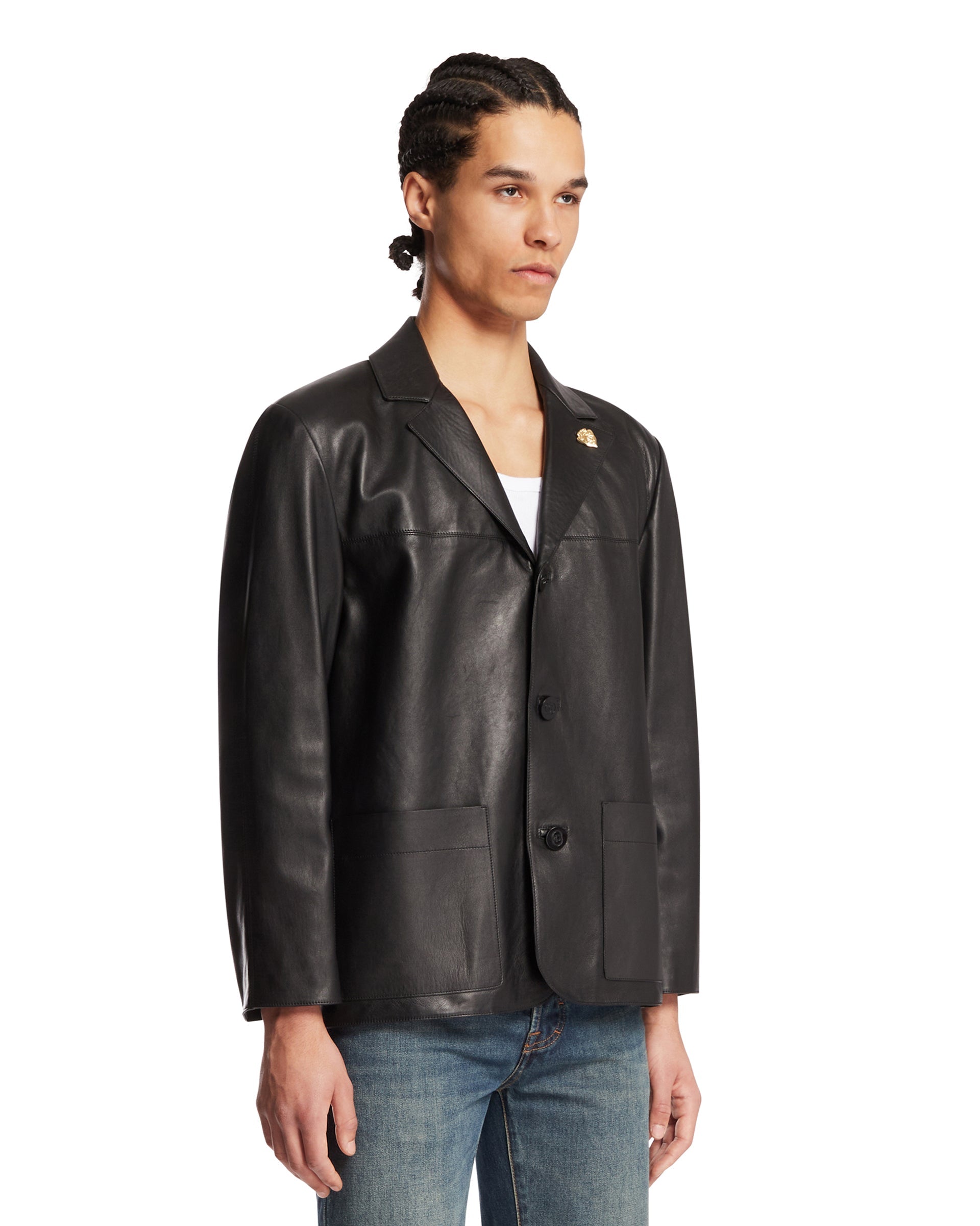 Оригінальна Black Nappa Leather Jacket Gucci – вид ззаду