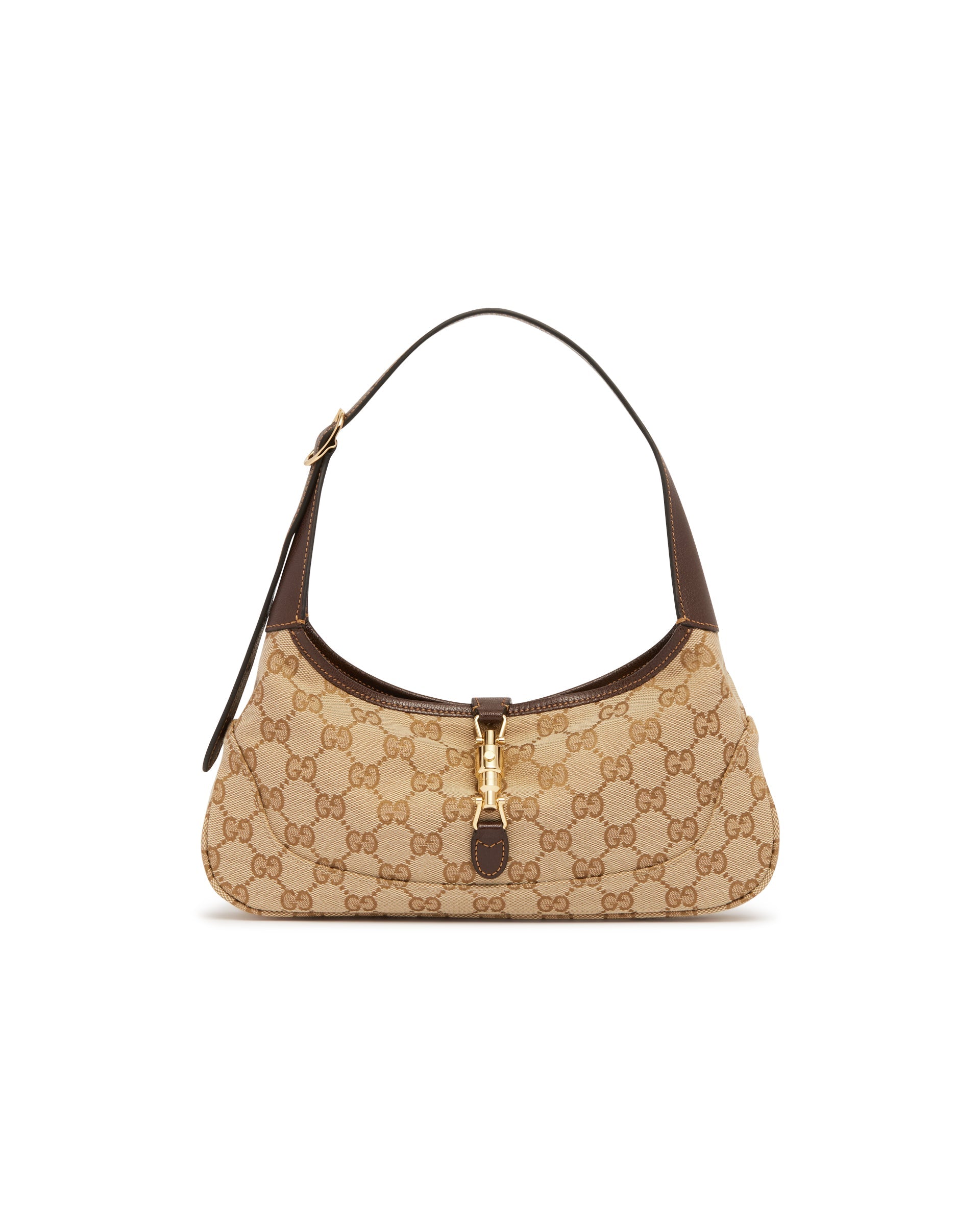Beige Small Jackie Slim Shoulder Bag Gucci – Гарантія оригінальності – вид ззаду