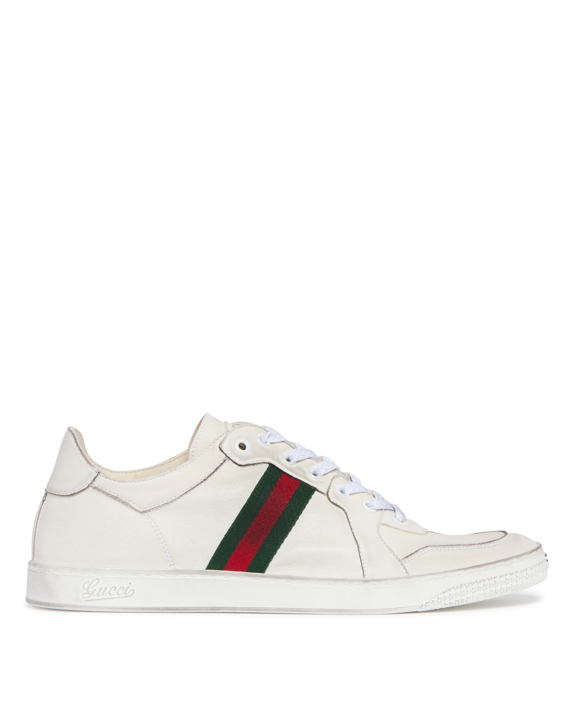 Оригінальна White Stretch Sneakers Gucci – боковий вид