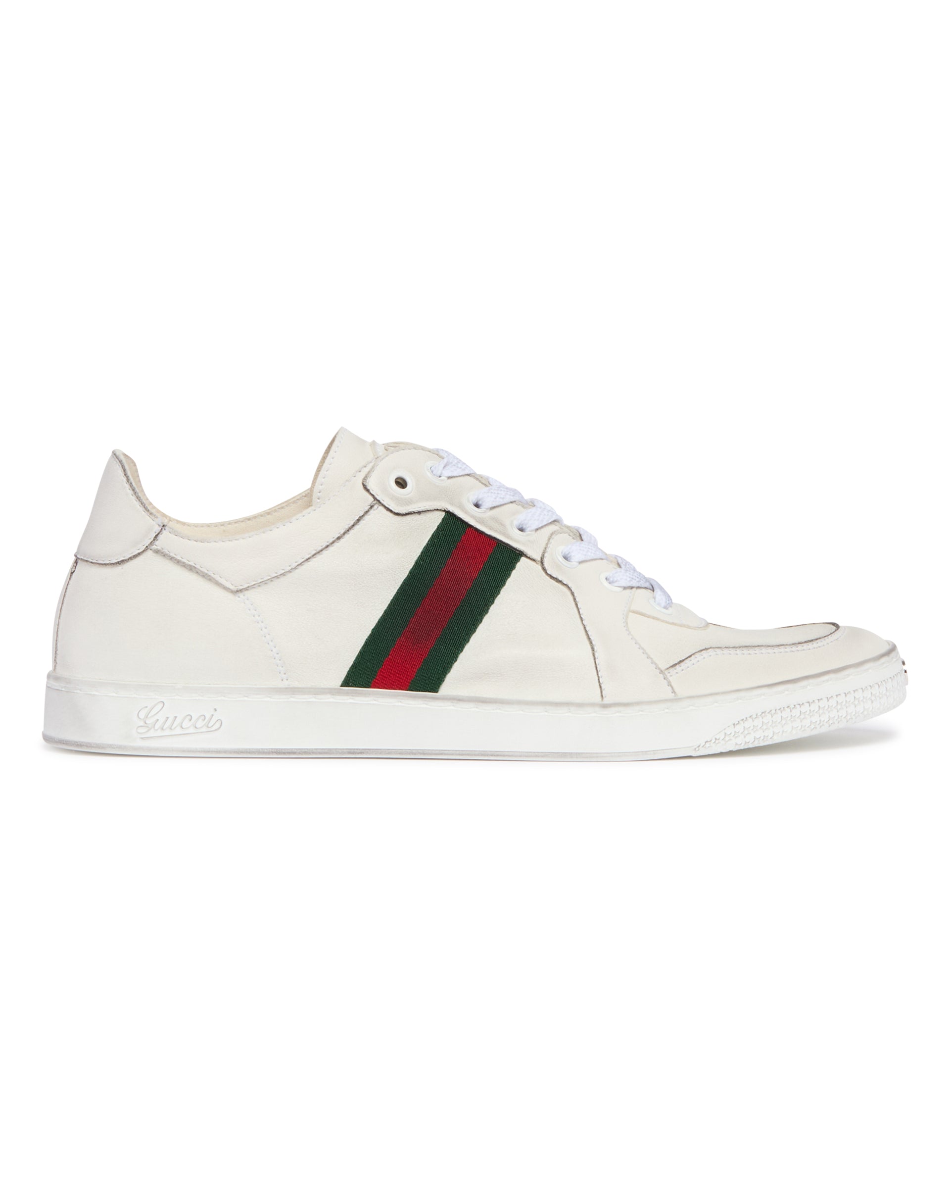 Оригінальна White Stretch Sneakers Gucci – вид ззаду