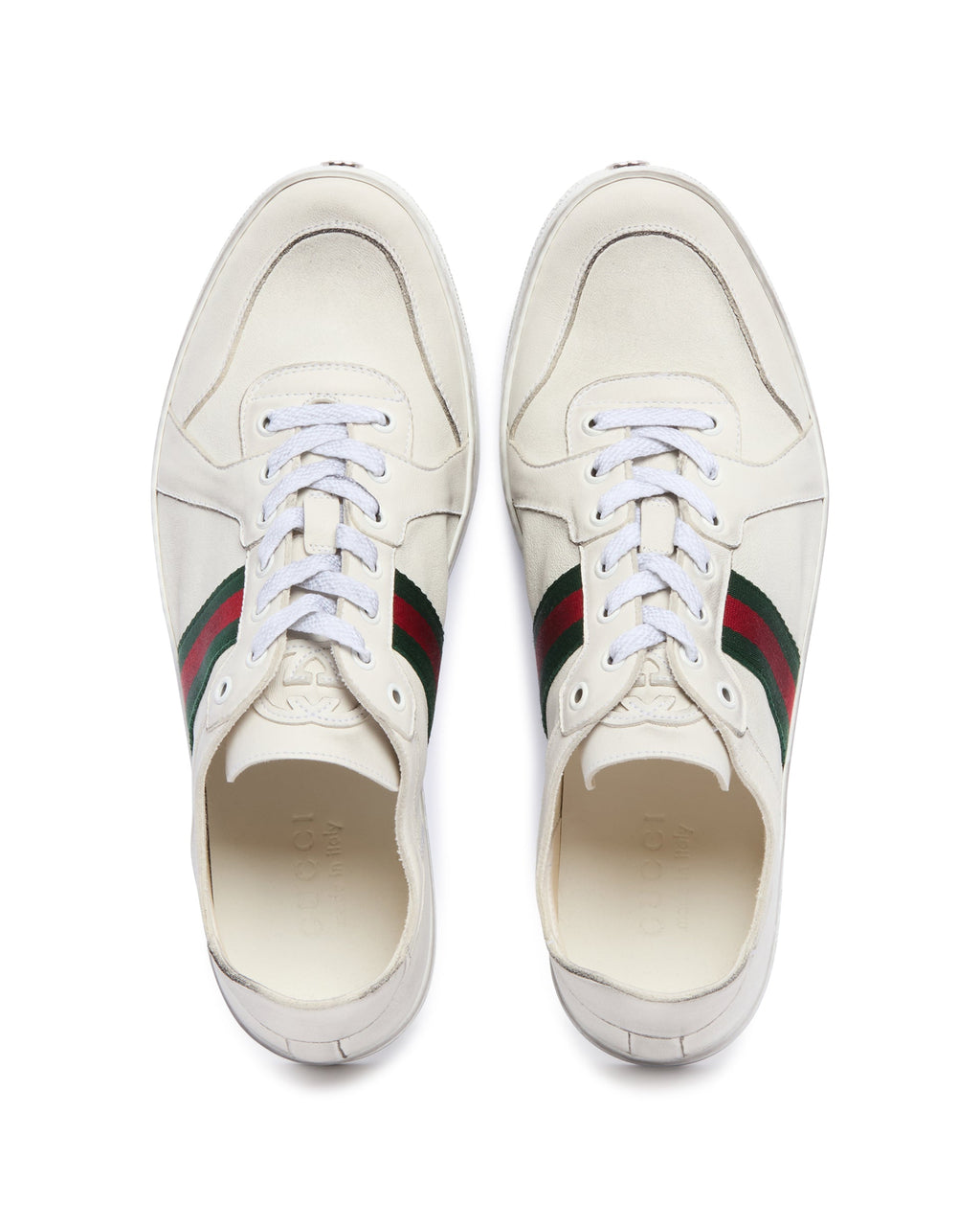 Оригінальна White Stretch Sneakers Gucci – детальний вид