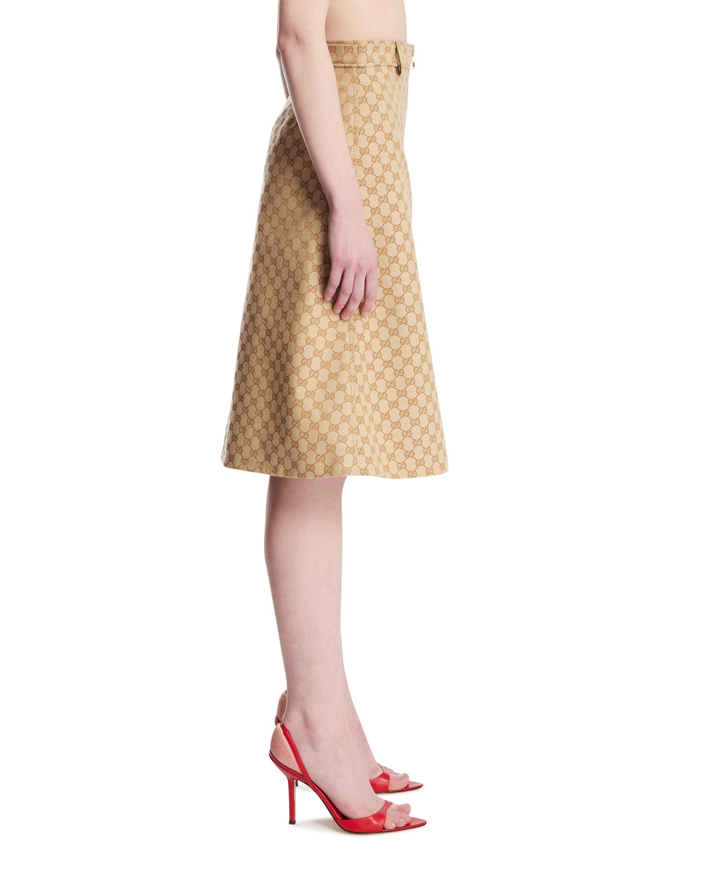 Beige Cotton Canvas Skirt Gucci оригінал – Купити в Україні – збільшений вид