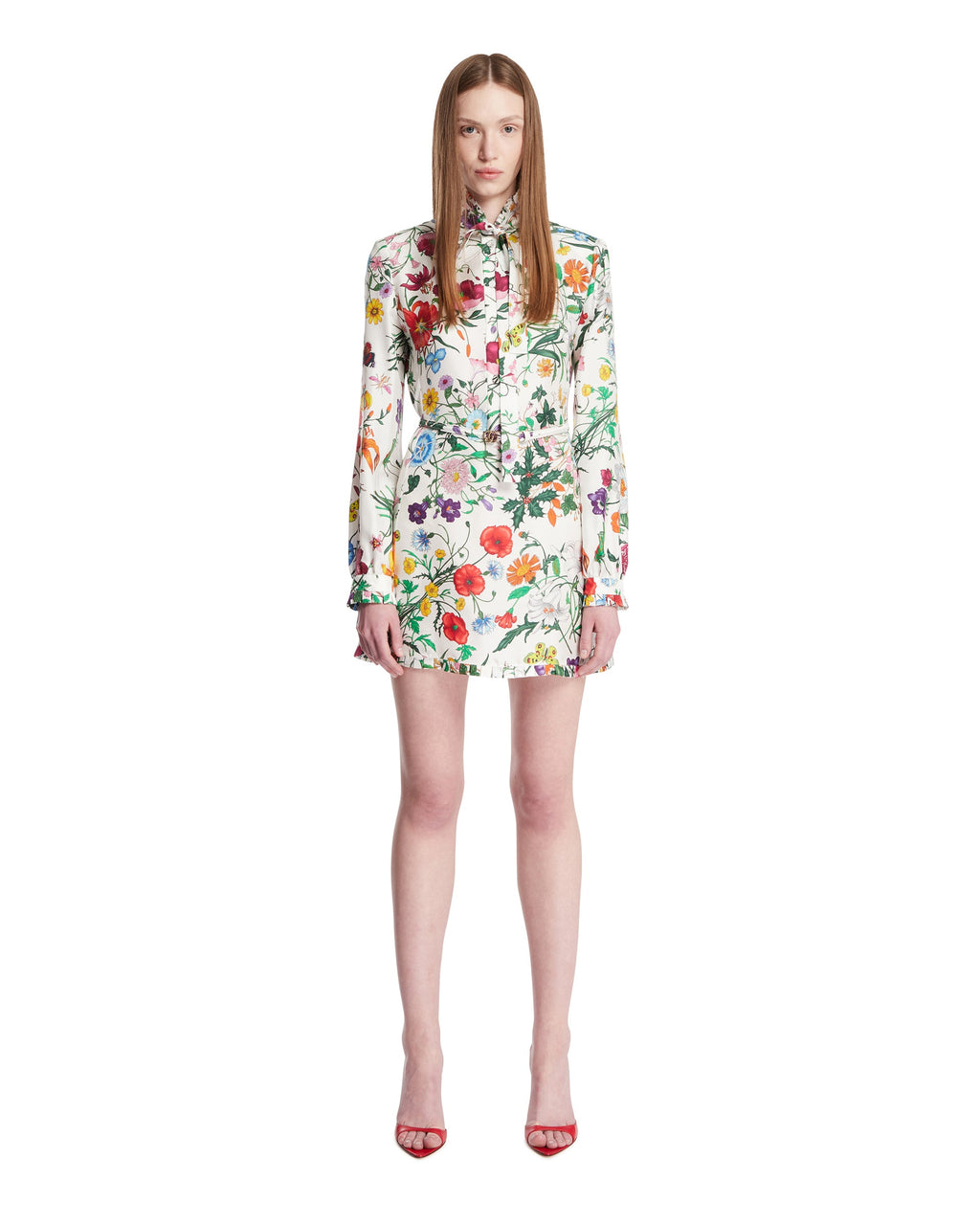 Silk Twill Printed Dress Gucci оригінал – Купити в Україні – боковий вид