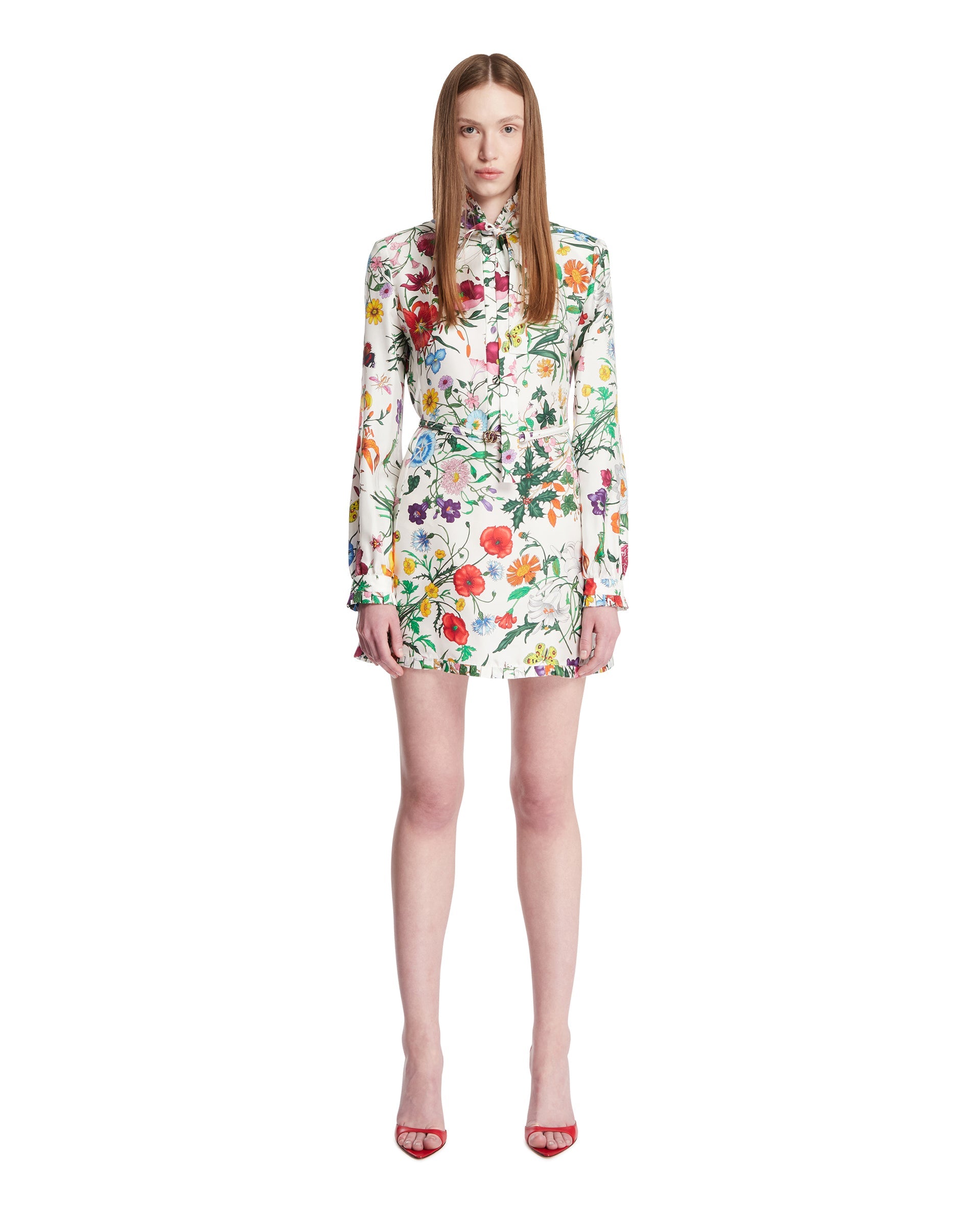 Silk Twill Printed Dress Gucci оригінал – Купити в Україні – боковий вид