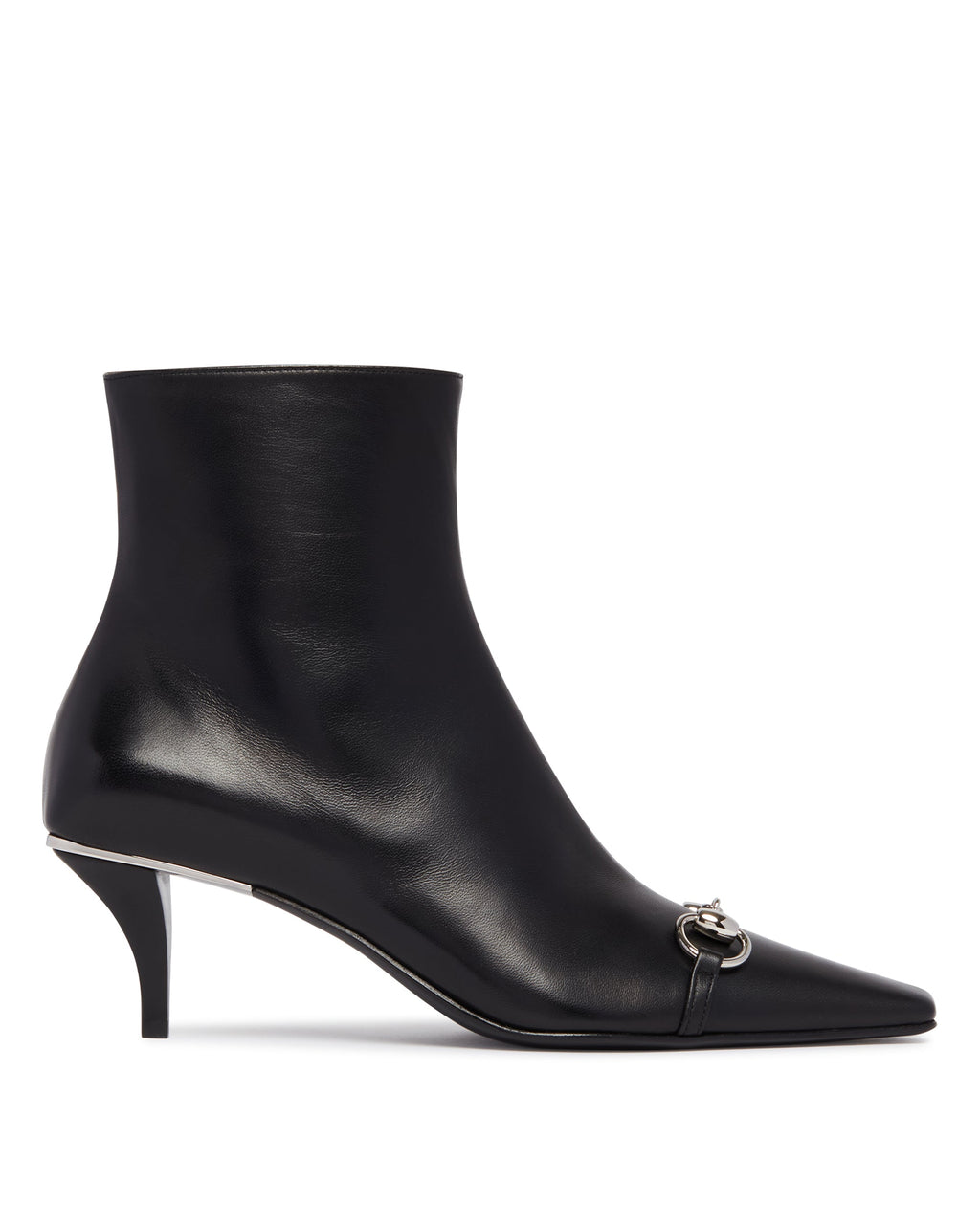 Black Leather Vittoria Ankle Boots Gucci – Гарантія оригінальності – боковий вид