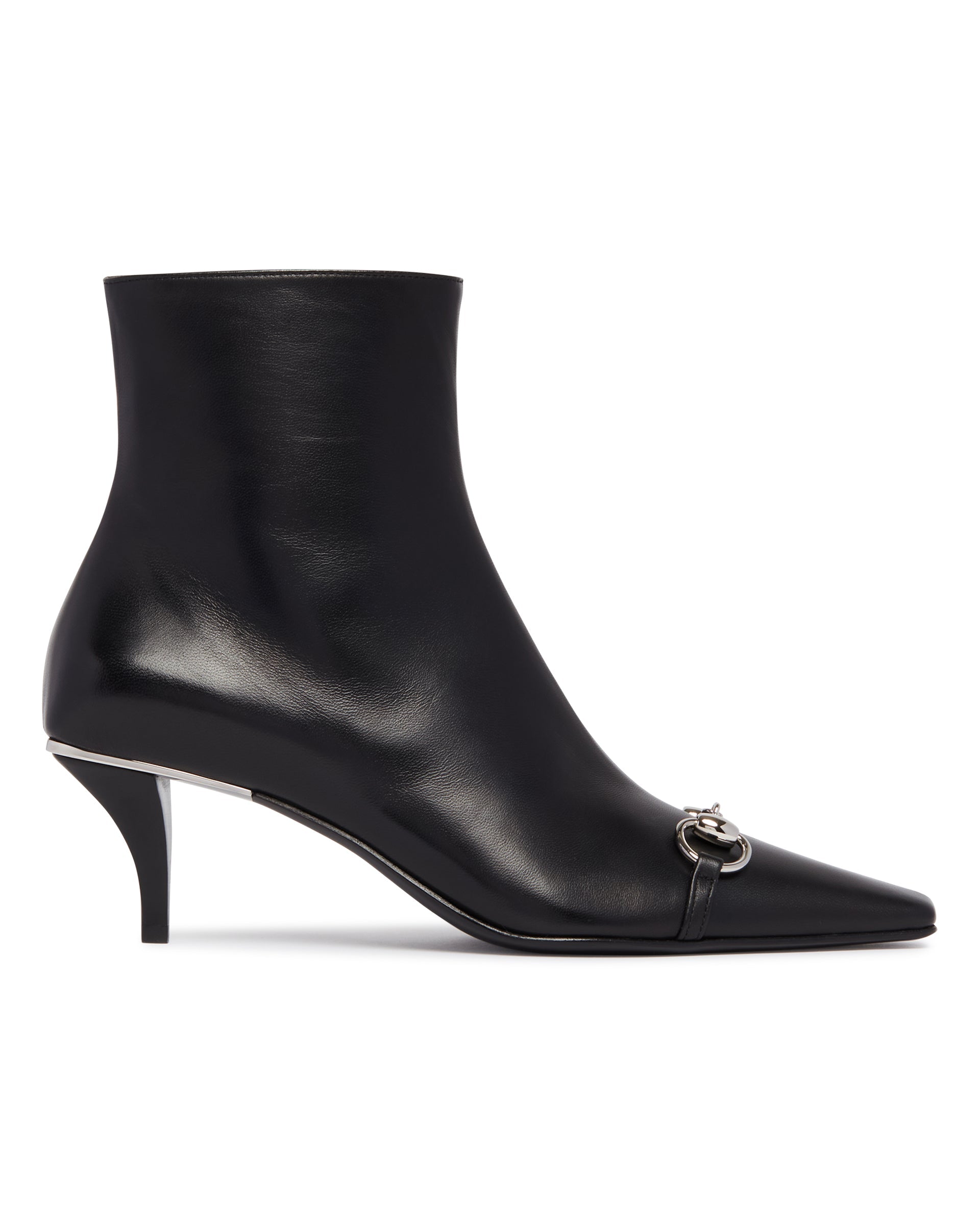 Black Leather Vittoria Ankle Boots Gucci – Гарантія оригінальності – вид ззаду