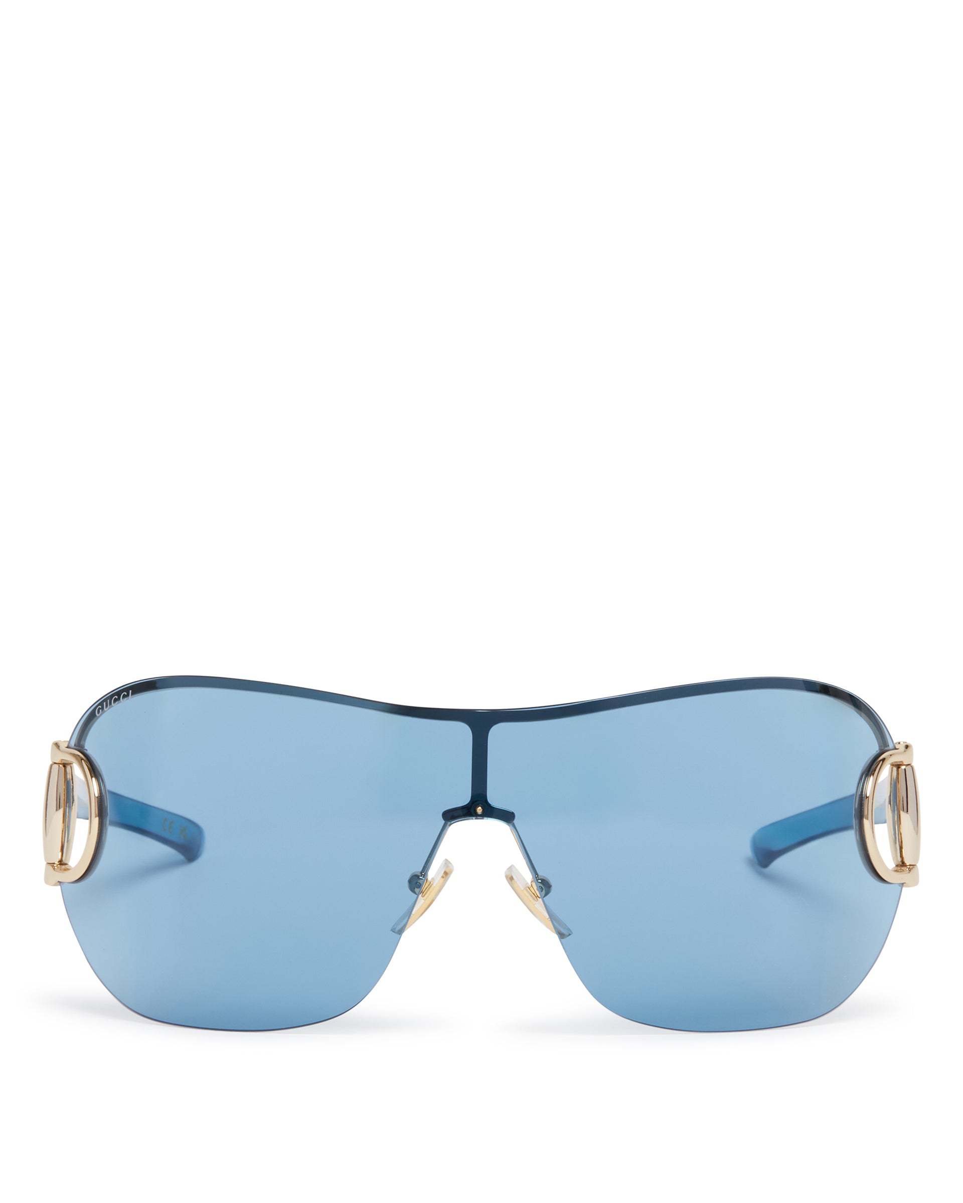 Blue Shield Sunglasses Gucci – Гарантія оригінальності – боковий вид