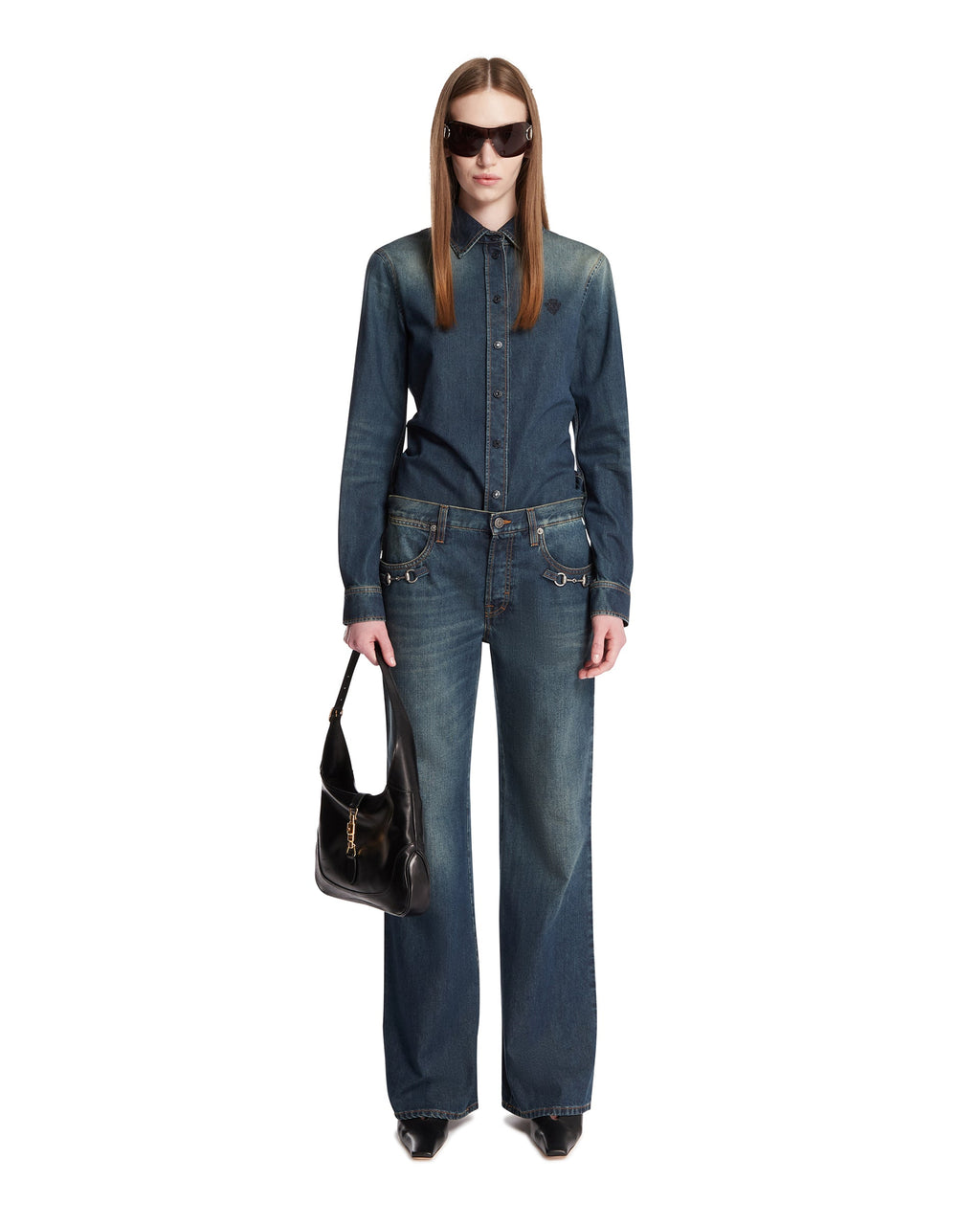 Blue Horsebit Denim Pants Gucci оригінал – Купити в Україні – детальний вид