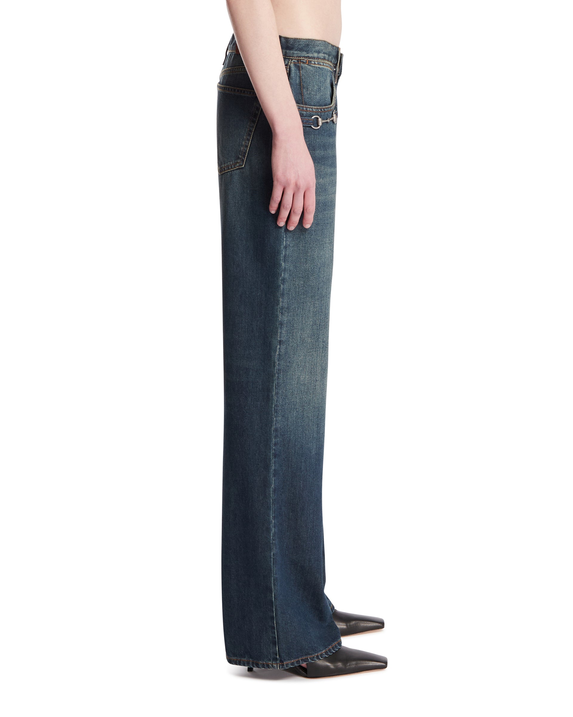 Blue Horsebit Denim Pants Gucci оригінал – Купити в Україні – збільшений вид