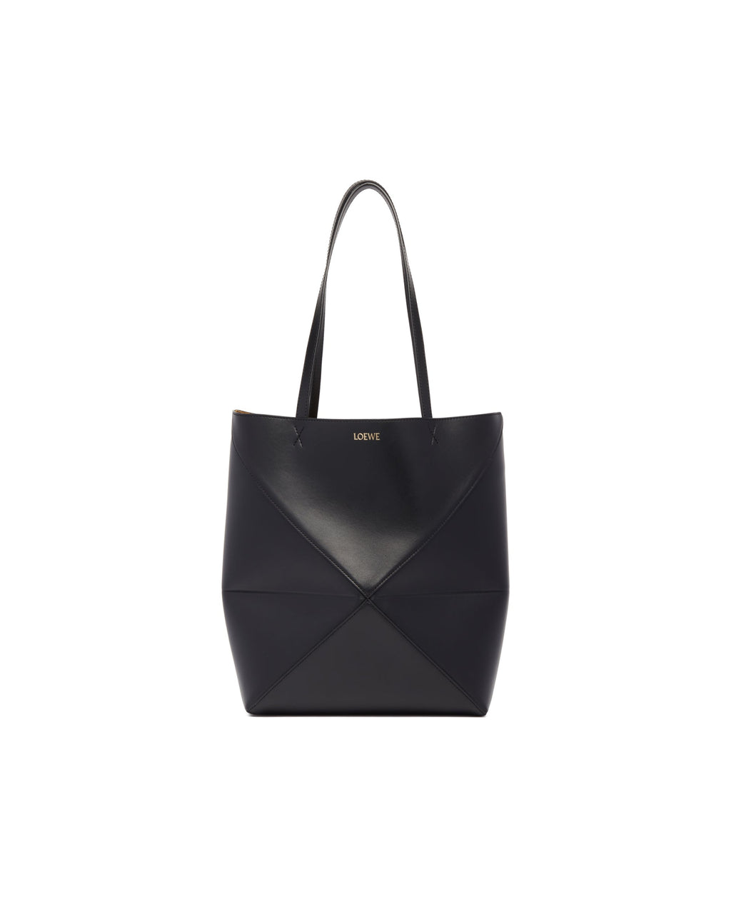 Black Medium Puzzle Fold Tote Loewe – Гарантія оригінальності – вид ззаду