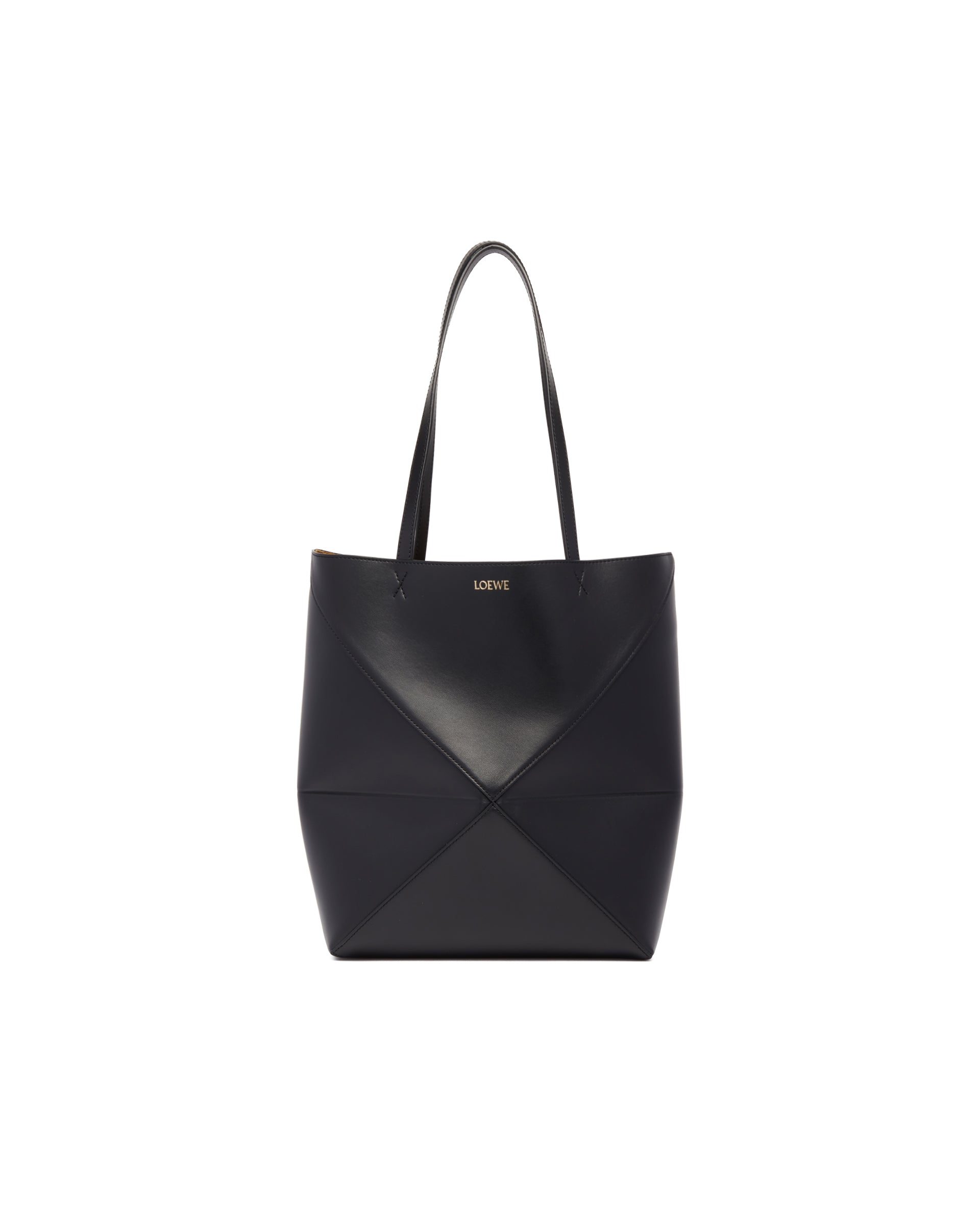 Black Medium Puzzle Fold Tote Loewe – Гарантія оригінальності – вид ззаду