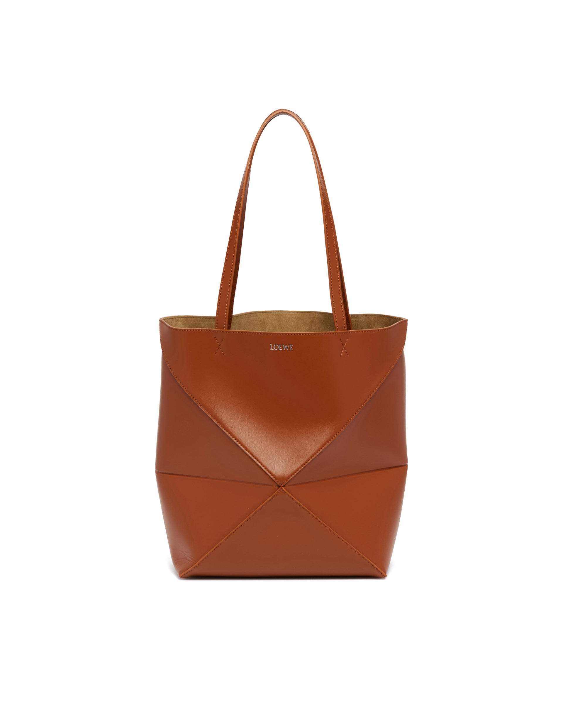 Brown Medium Puzzle Fold Tote Bag Loewe – Гарантія оригінальності – вид ззаду