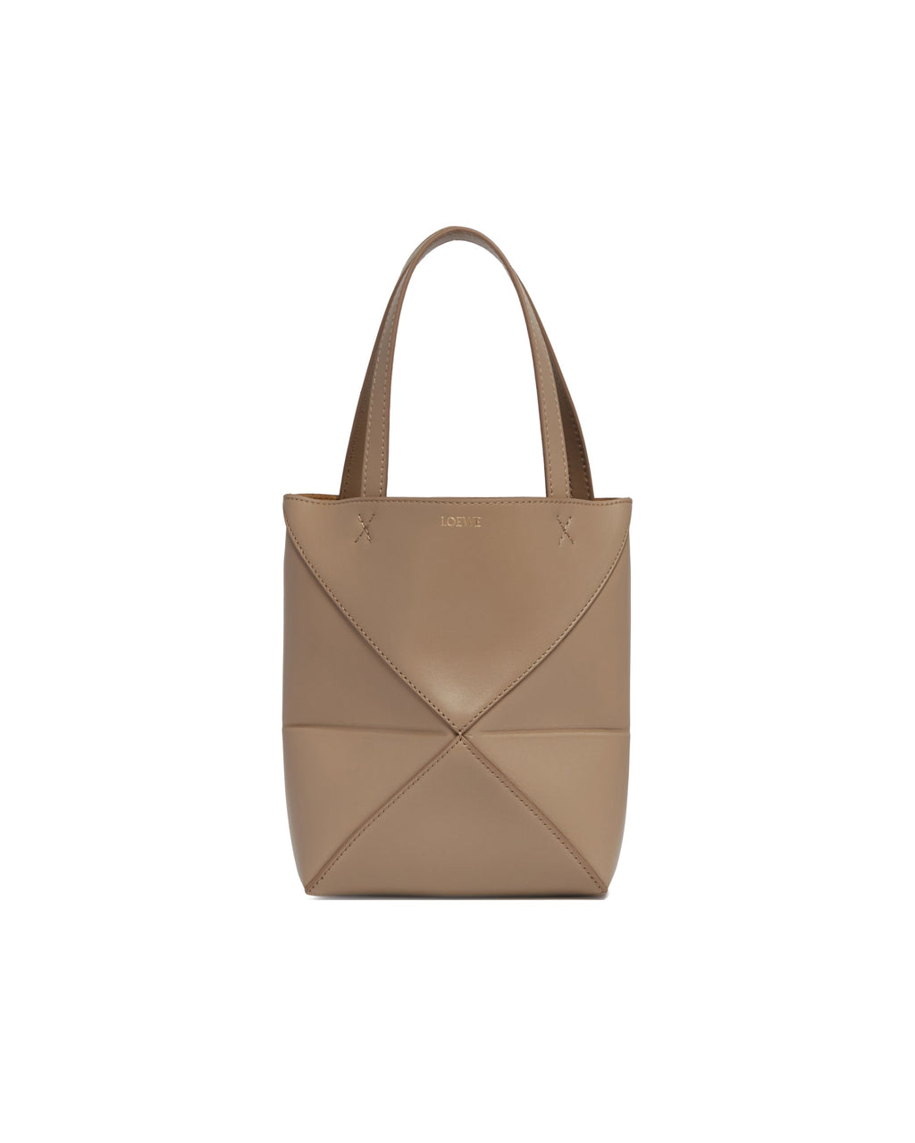 Beige Mini Puzzle Fold Tote Loewe – Гарантія оригінальності – вид ззаду