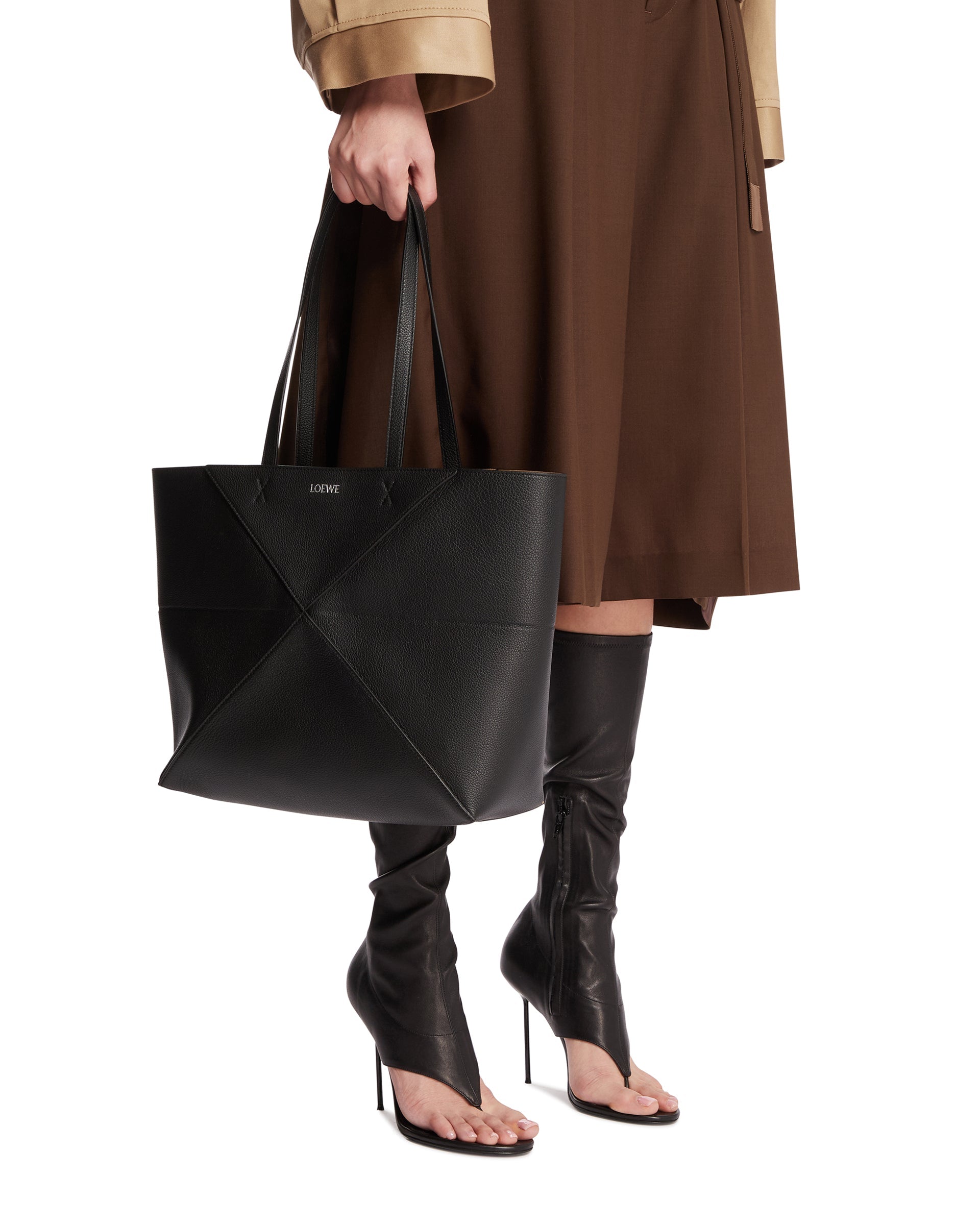 Black Medium Fold Puzzle Tote Bag Loewe оригінал – Купити в Україні – детальний вид