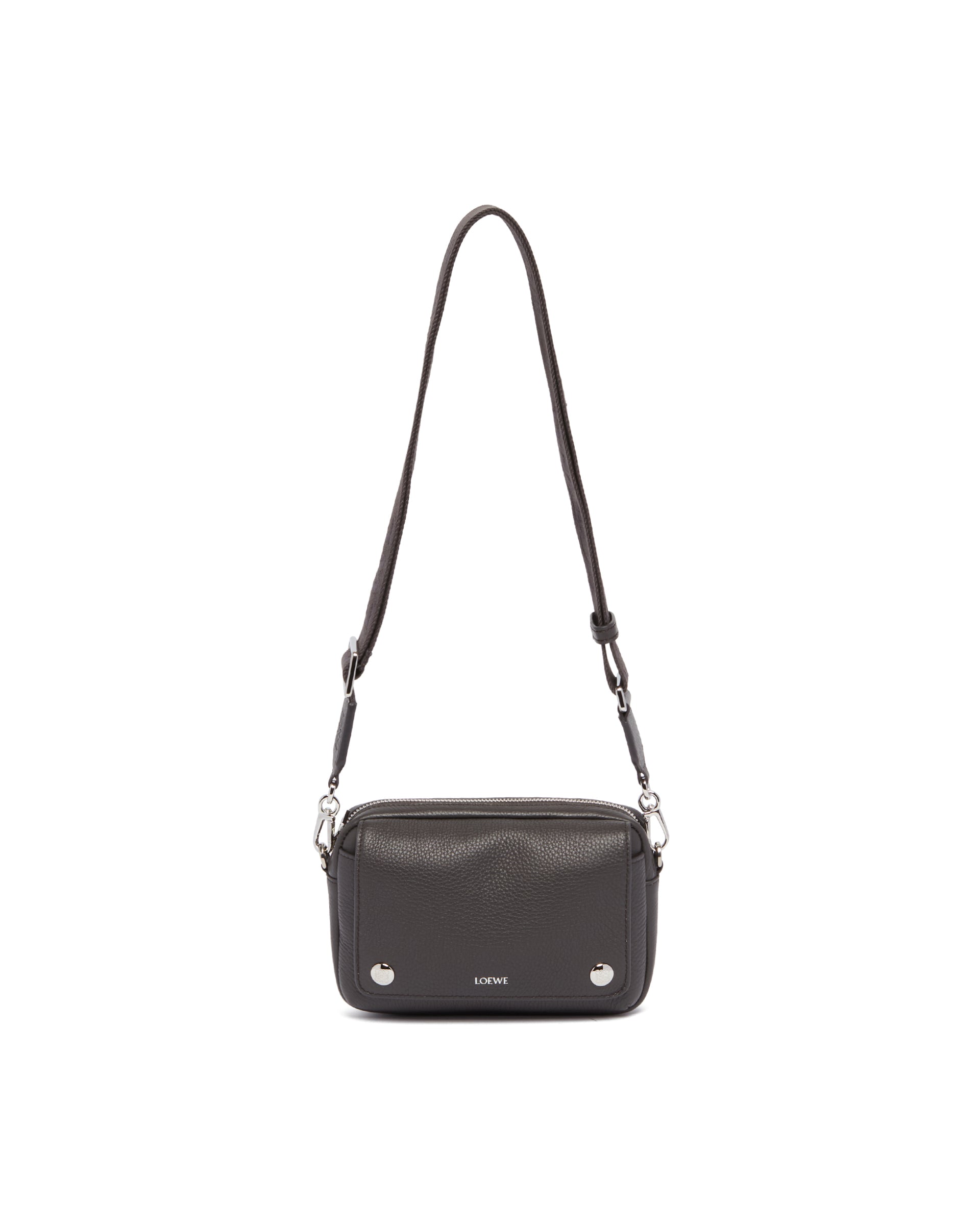 Gray Small Pebble Messenger Bag Loewe – Гарантія оригінальності – вид ззаду