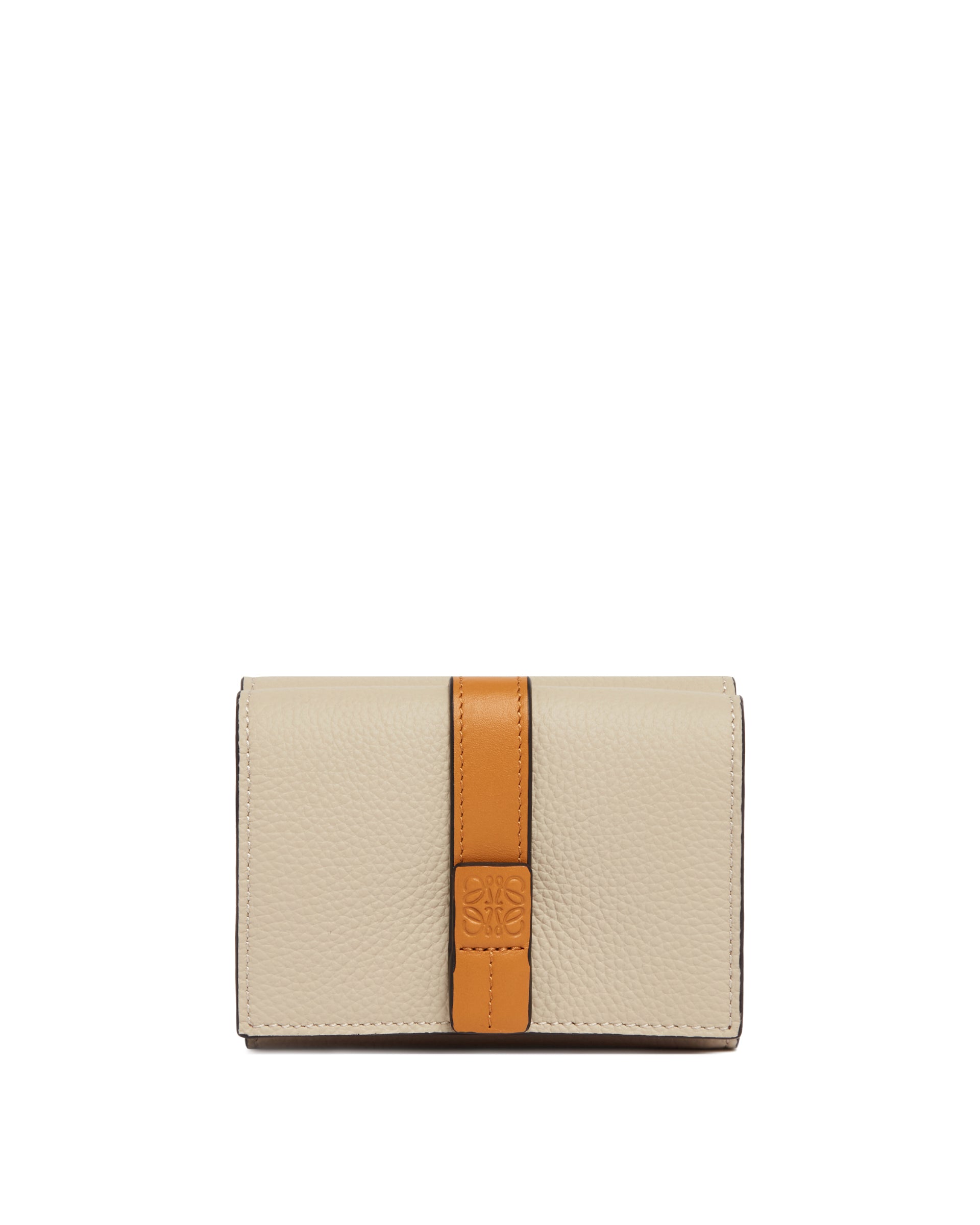 Оригінальна Beige Leather Trifold Wallet Loewe – боковий вид