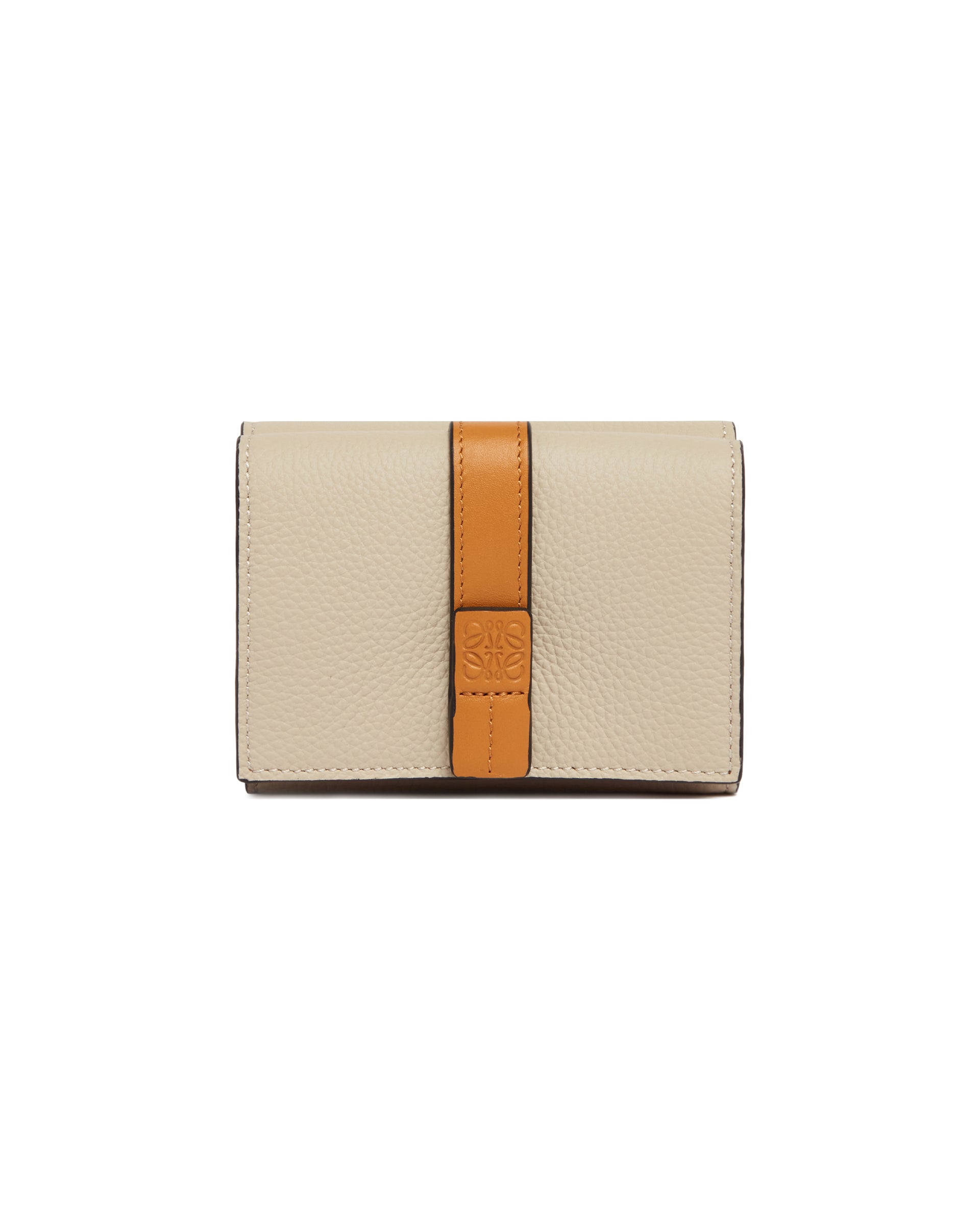 Оригінальна Beige Leather Trifold Wallet Loewe – вид ззаду