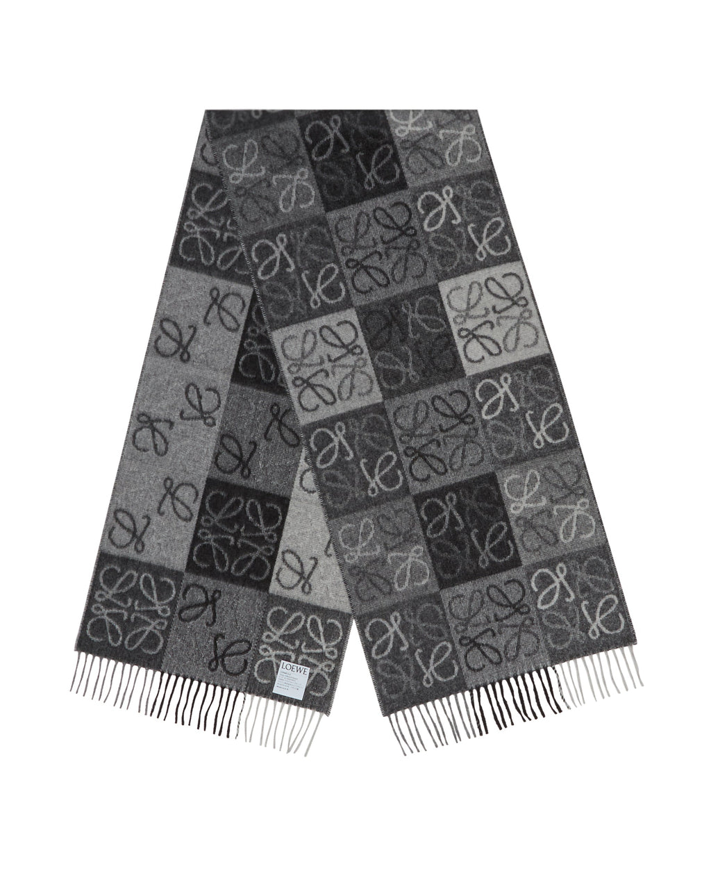 Gray Large Anagram Scarf Loewe – Гарантія оригінальності – детальний вид