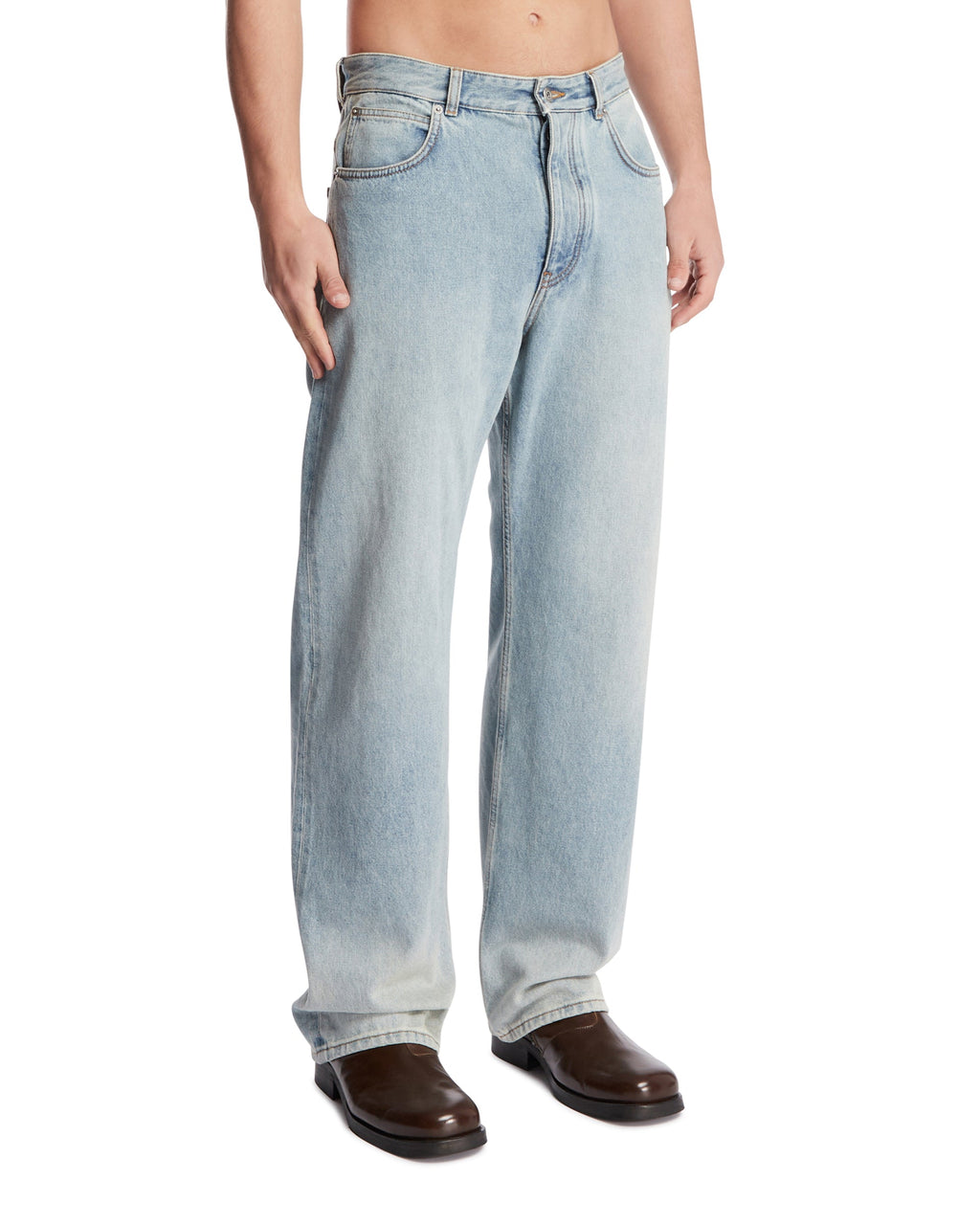 Оригінальна Blue Straight Leg Jeans Loewe – вид ззаду