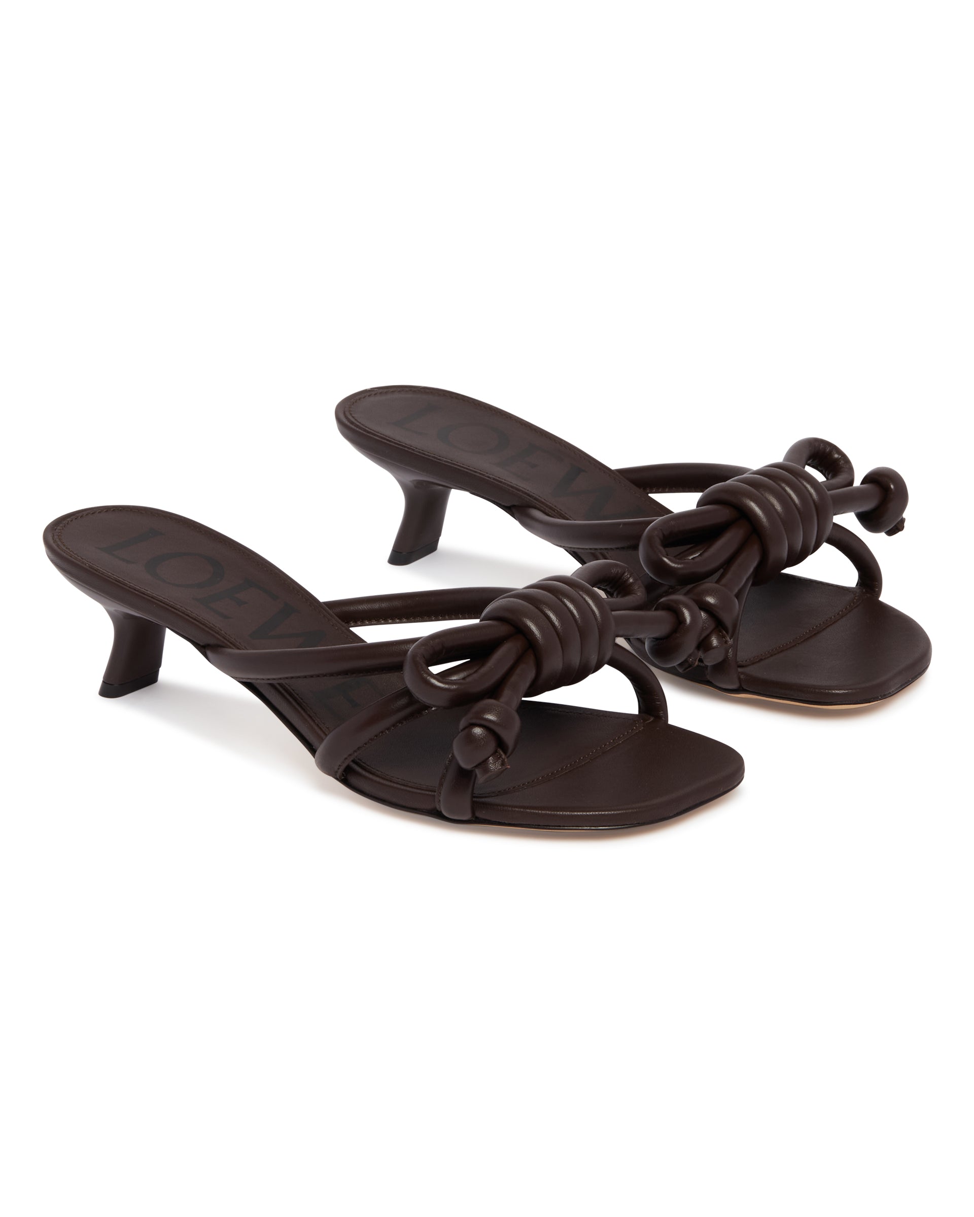 Оригінальна Brown Flamenco Knot Leather Sandals Loewe – детальний вид