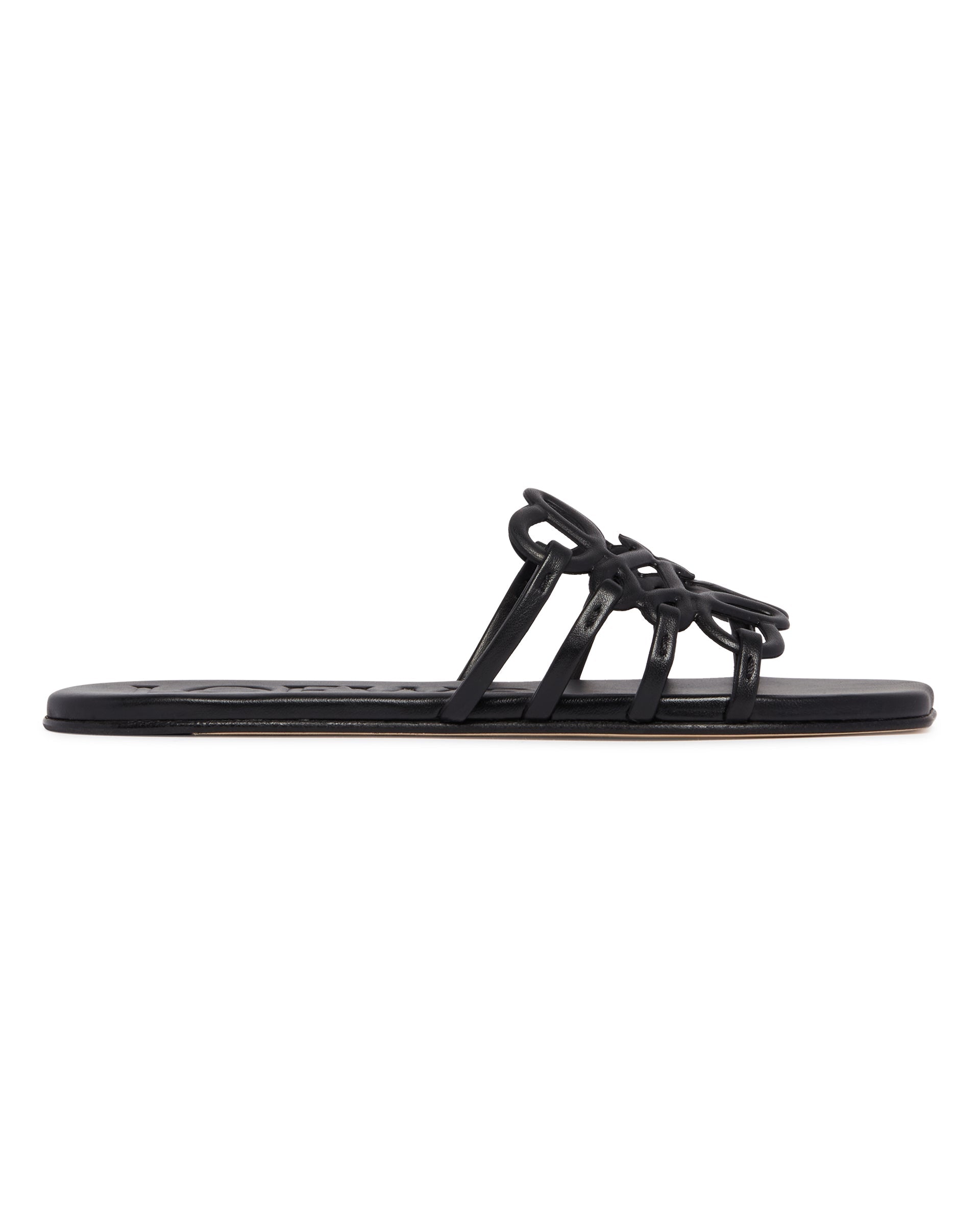 Black Anagram Petal Leather Sandals Loewe – Гарантія оригінальності – вид ззаду
