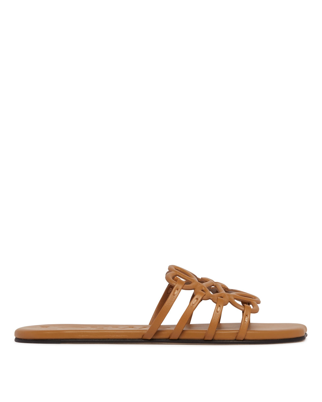 Brown Anagram Petal Leather Sandals Loewe – Гарантія оригінальності – боковий вид
