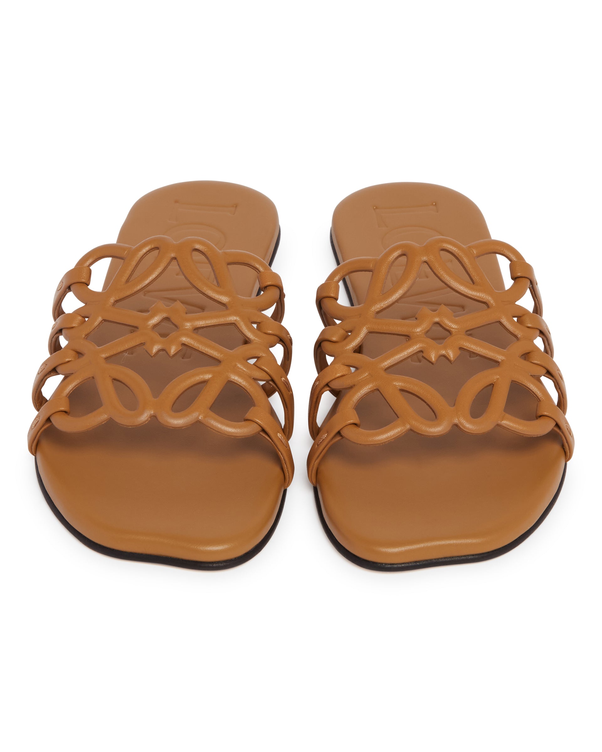 Brown Anagram Petal Leather Sandals Loewe – Гарантія оригінальності – збільшений вид